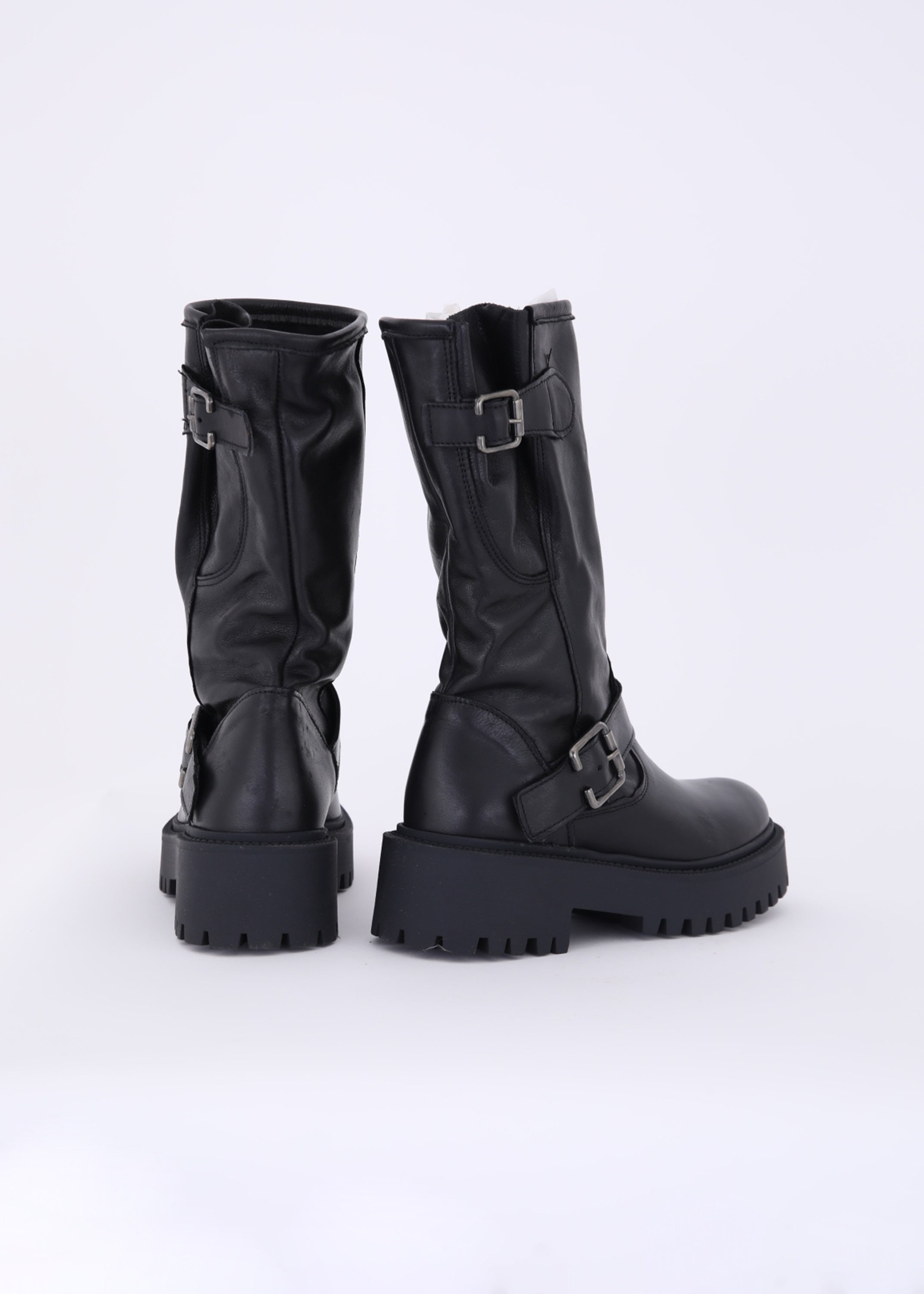 Stivali biker in pelle - FW23