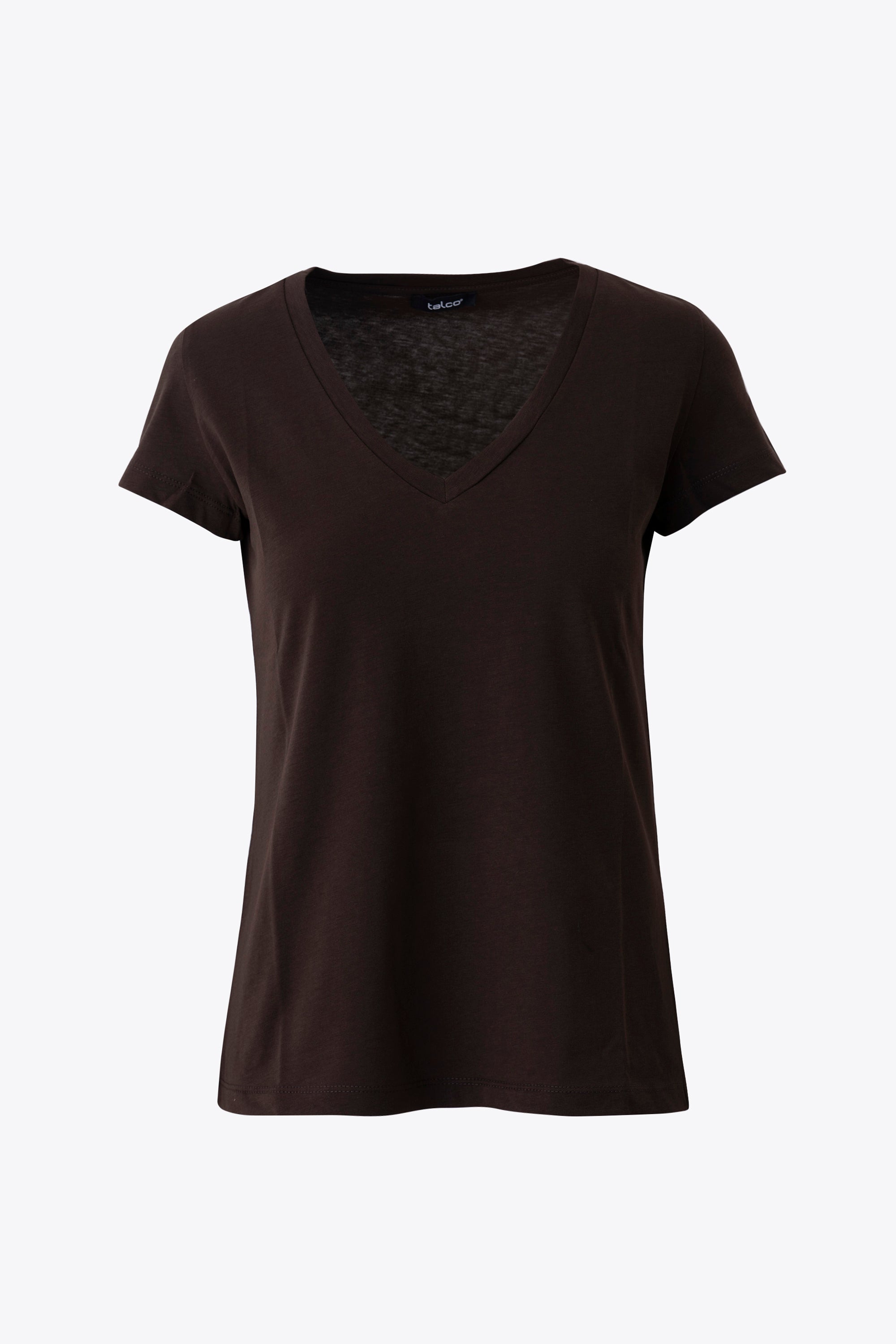 T-shirt basic scollo a V in cotone - PE26