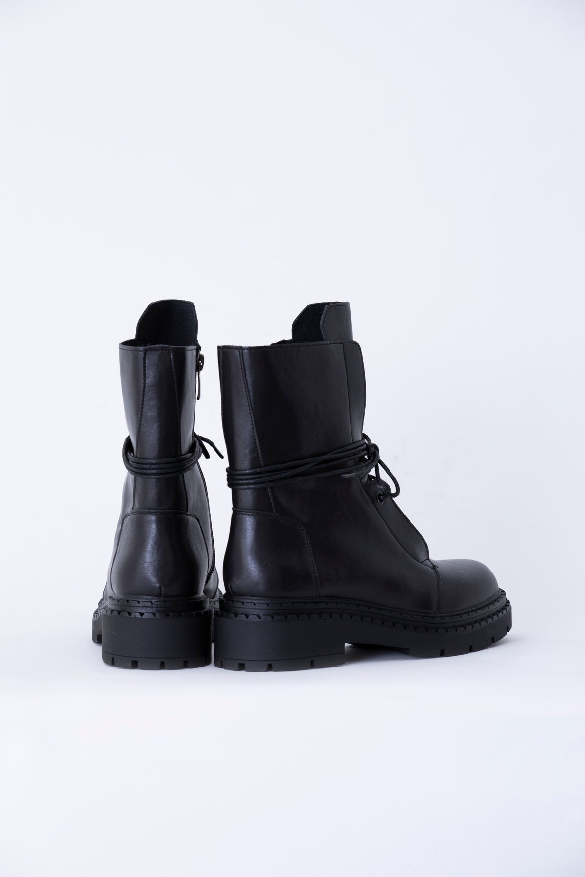 Anfibio con lacci in effetto pelle - FW27