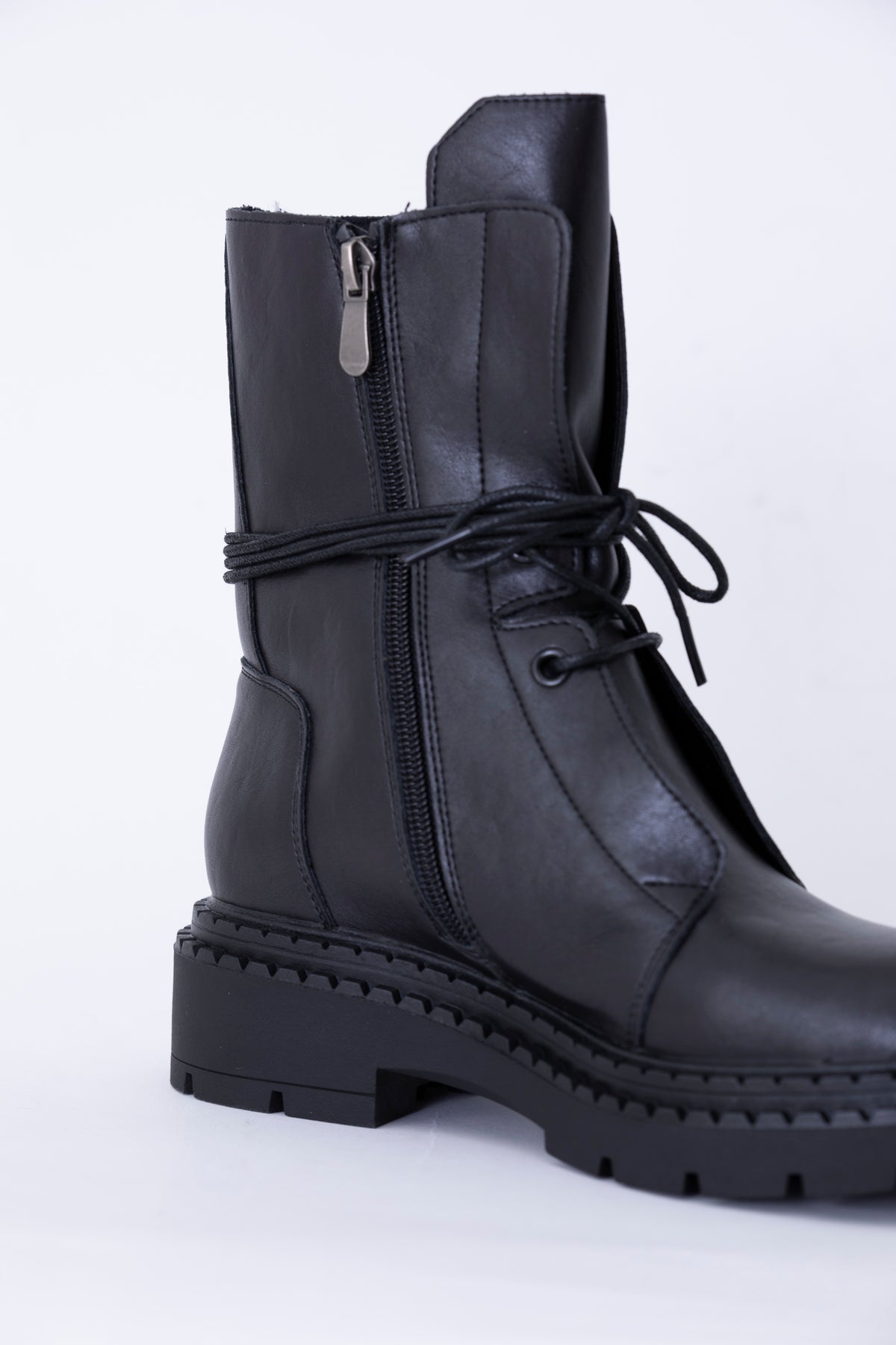 Anfibio con lacci in effetto pelle - FW27