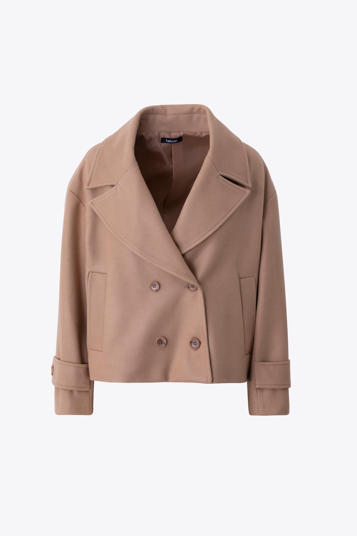 Cappotto corto doppio petto in panno - FW27