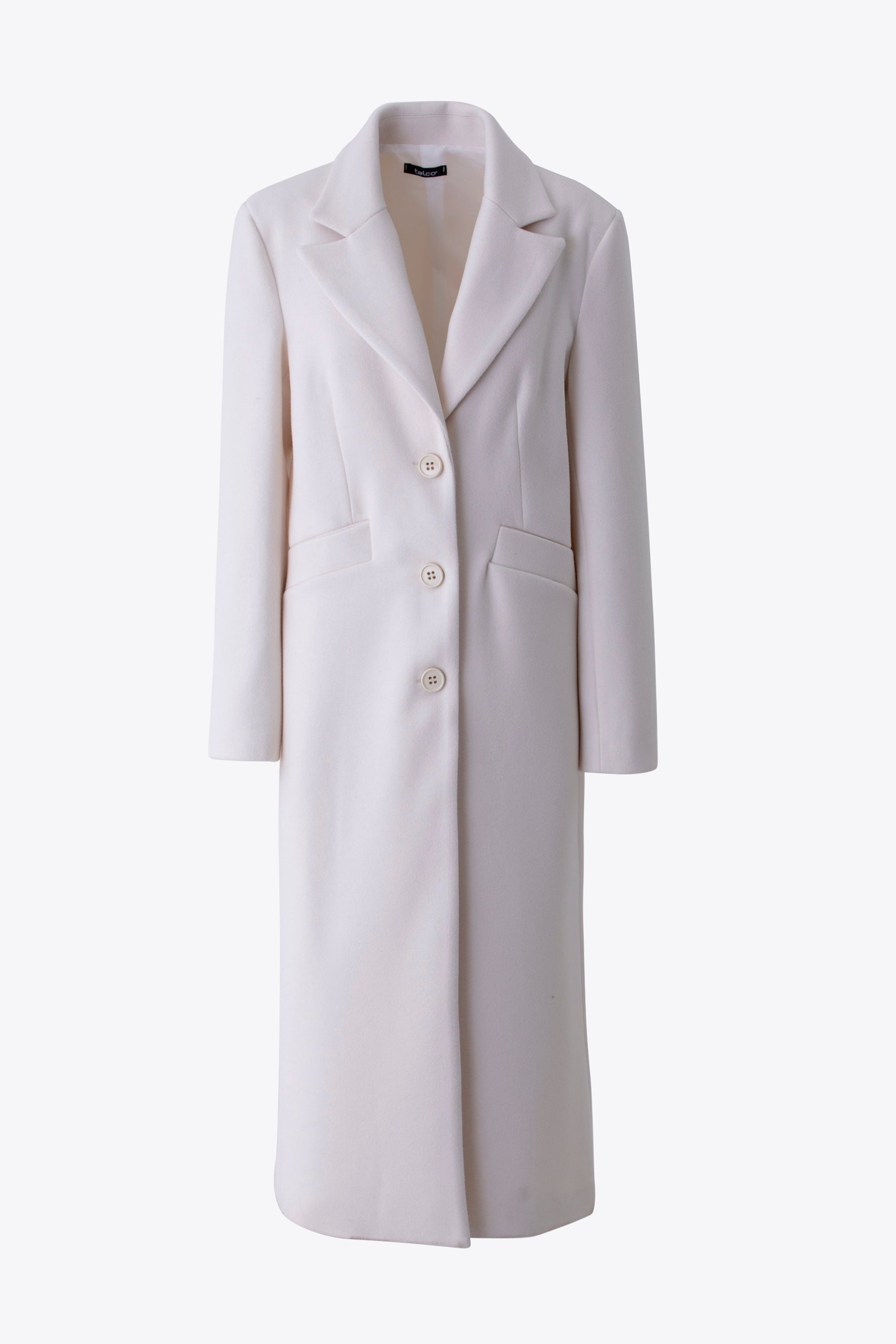 Cappotto lungo ad un petto in tessuto misto lana - FW26