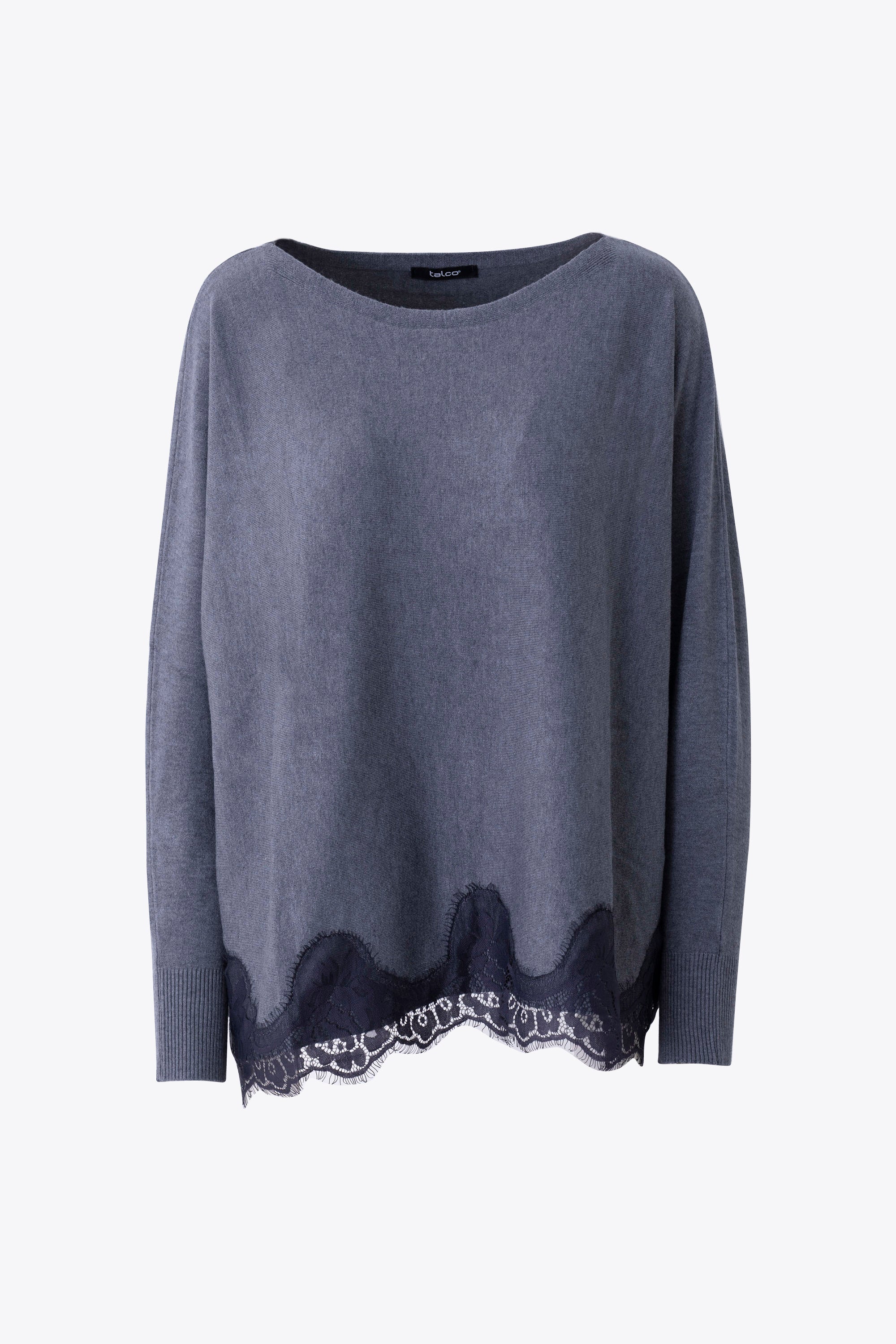 Maxi maglia in misto viscosa con inserto in pizzo - FW27