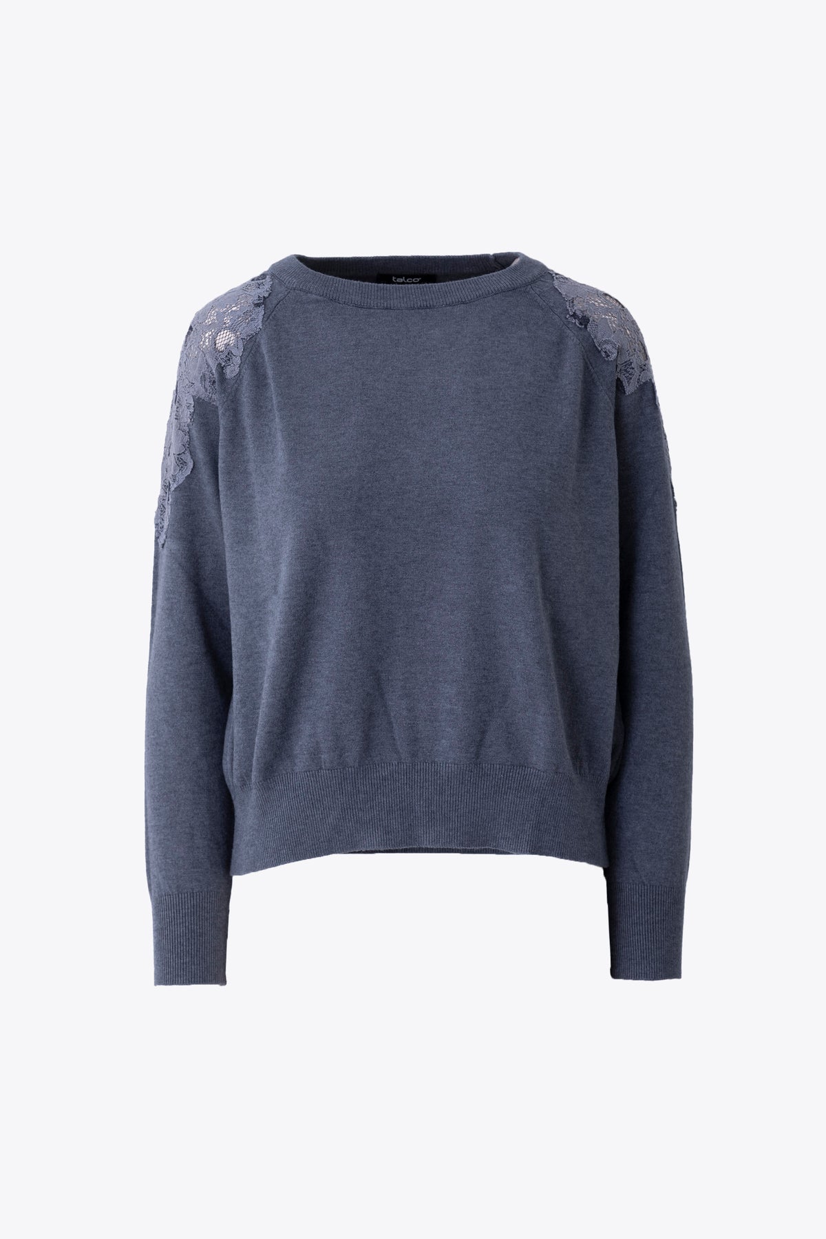 Pullover in misto viscosa con inserto in pizzo - FW27