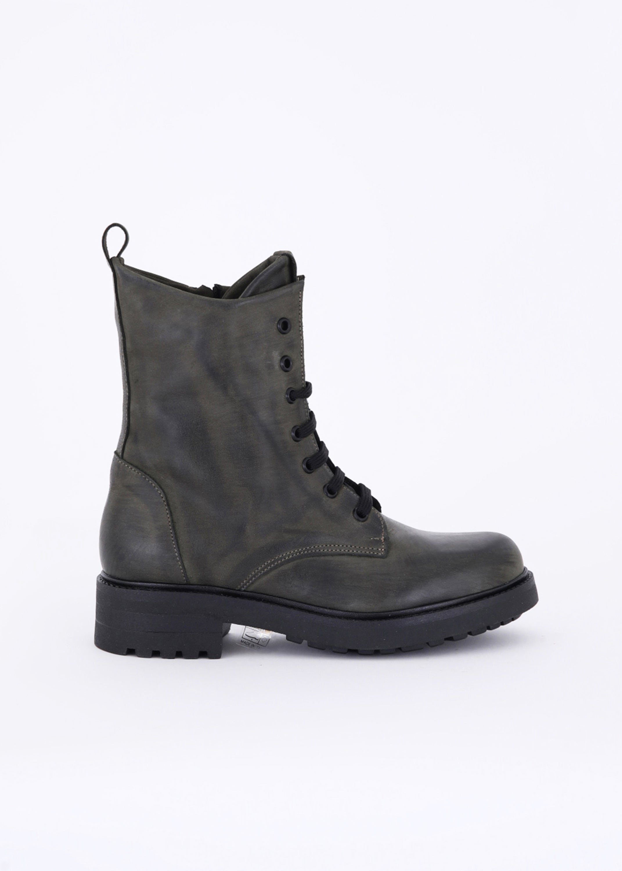 Anfibio lace-up in pelle vintage - FW23