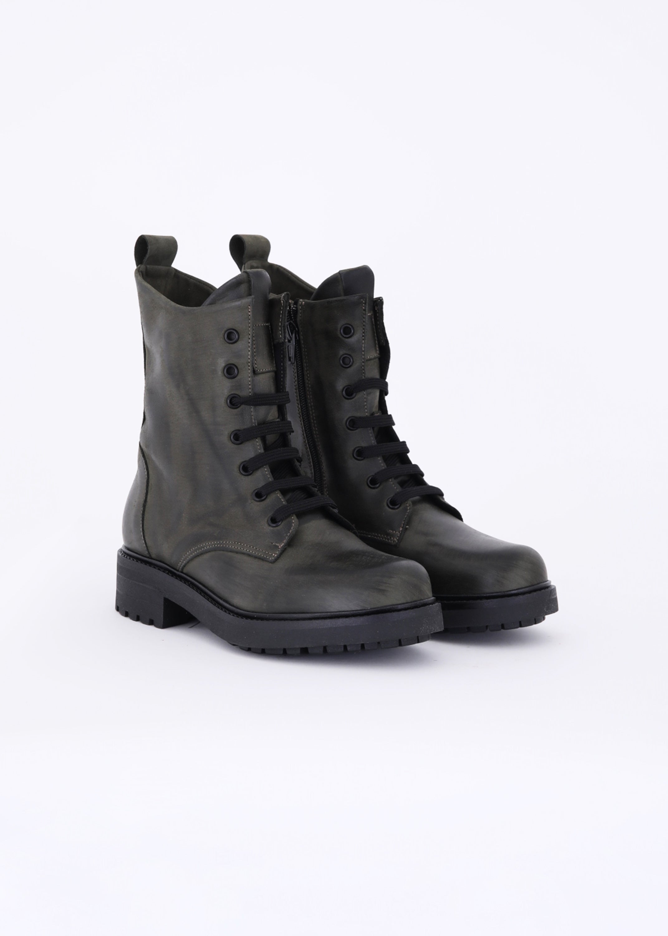 Anfibio lace-up in pelle vintage - FW23
