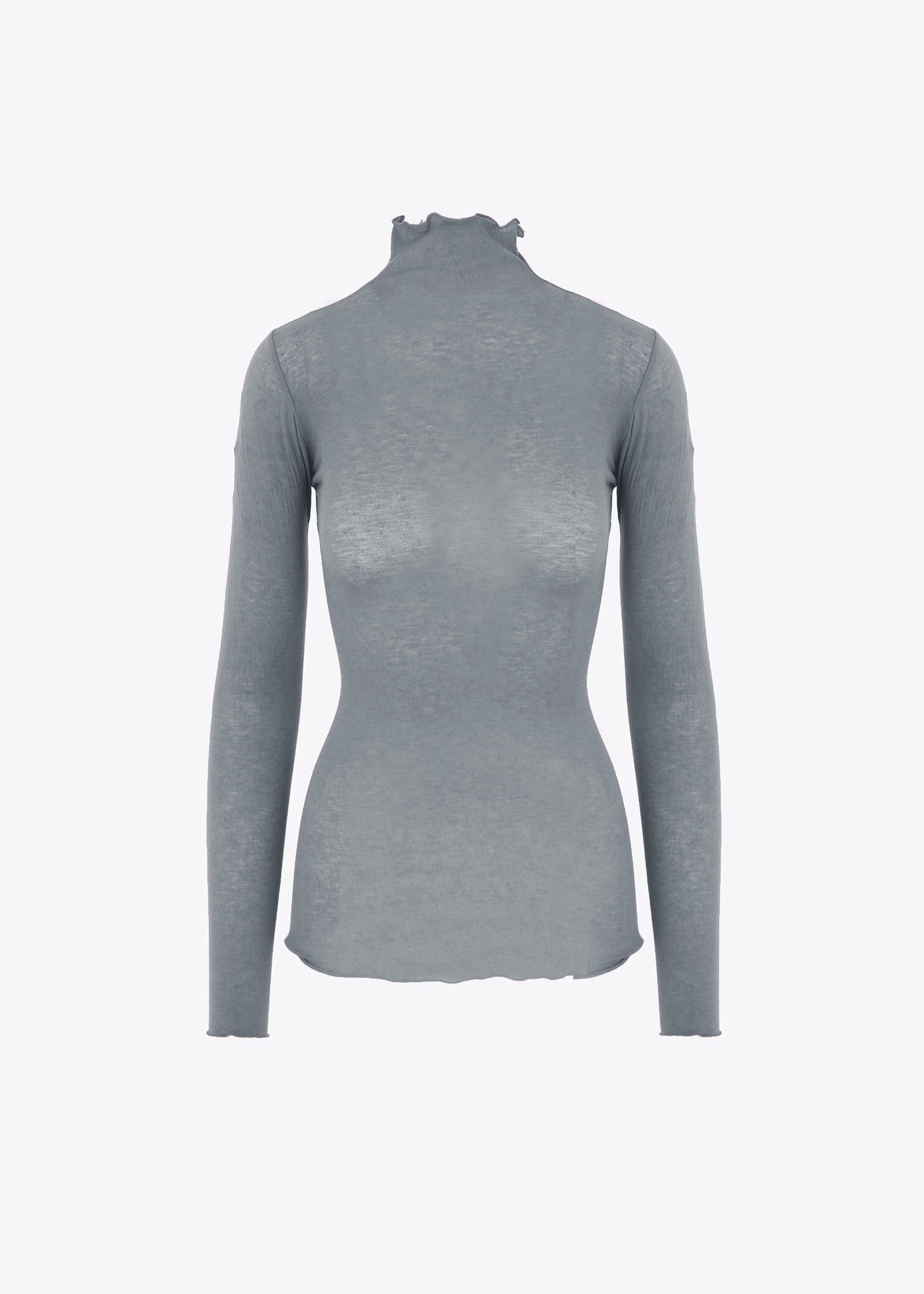 T-shirt a collo alto in misto cashmere - FW26