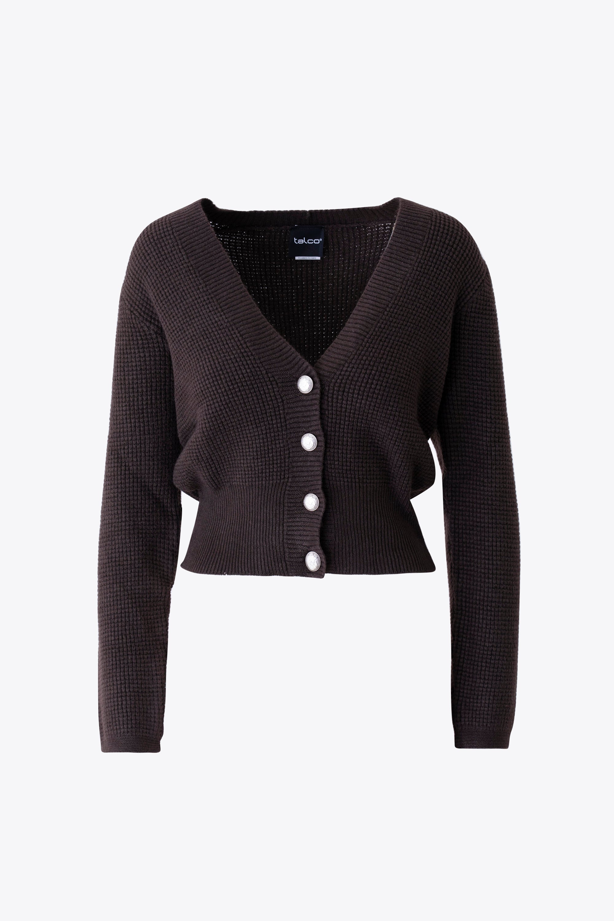 Giacca in maglia a nido d'ape con bottoni - FW26