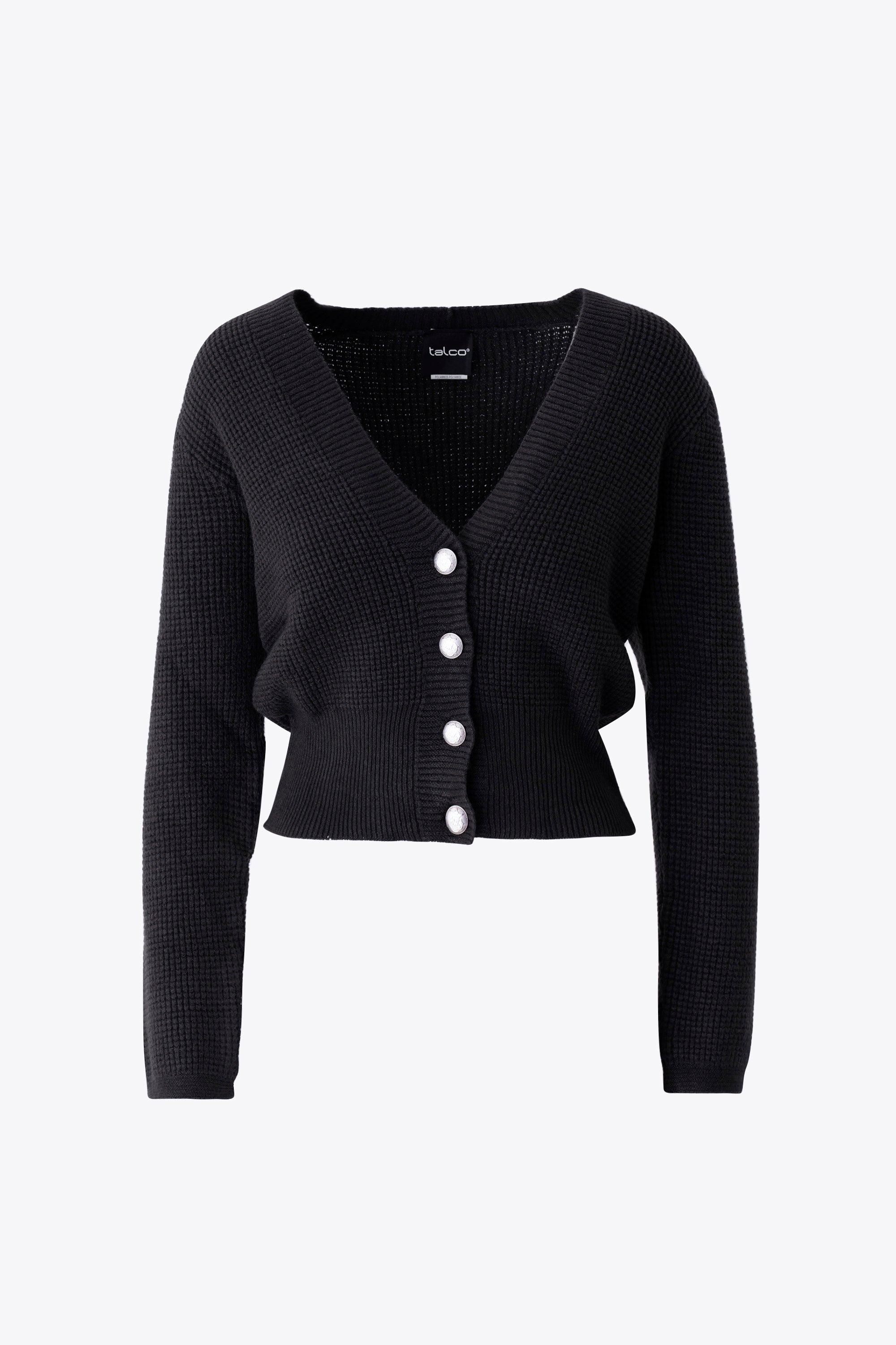 Giacca in maglia a nido d'ape con bottoni - FW26