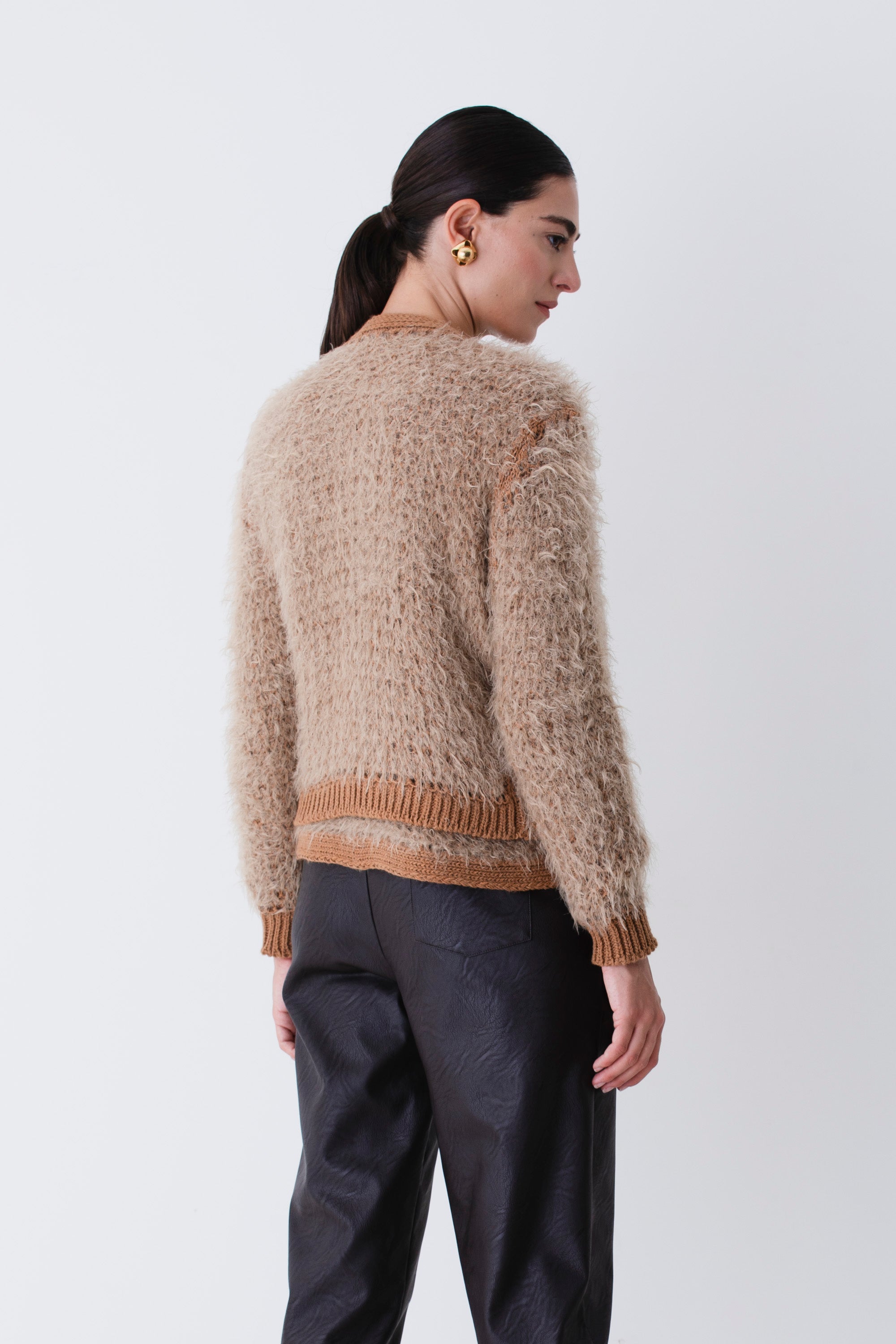 Giacca in maglia effetto pelliccia - FW26