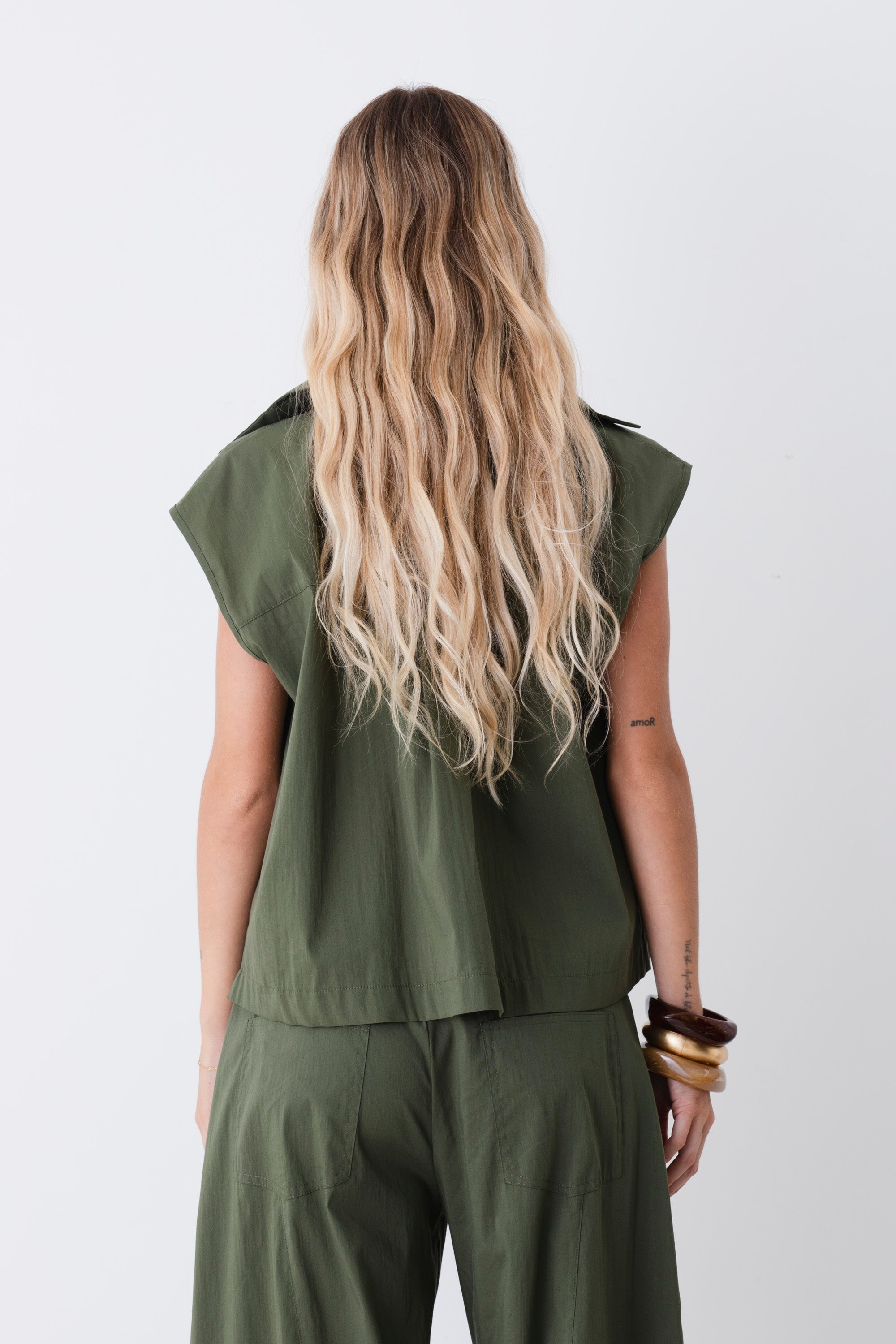 Camicia stile military in misto cotone - PE26