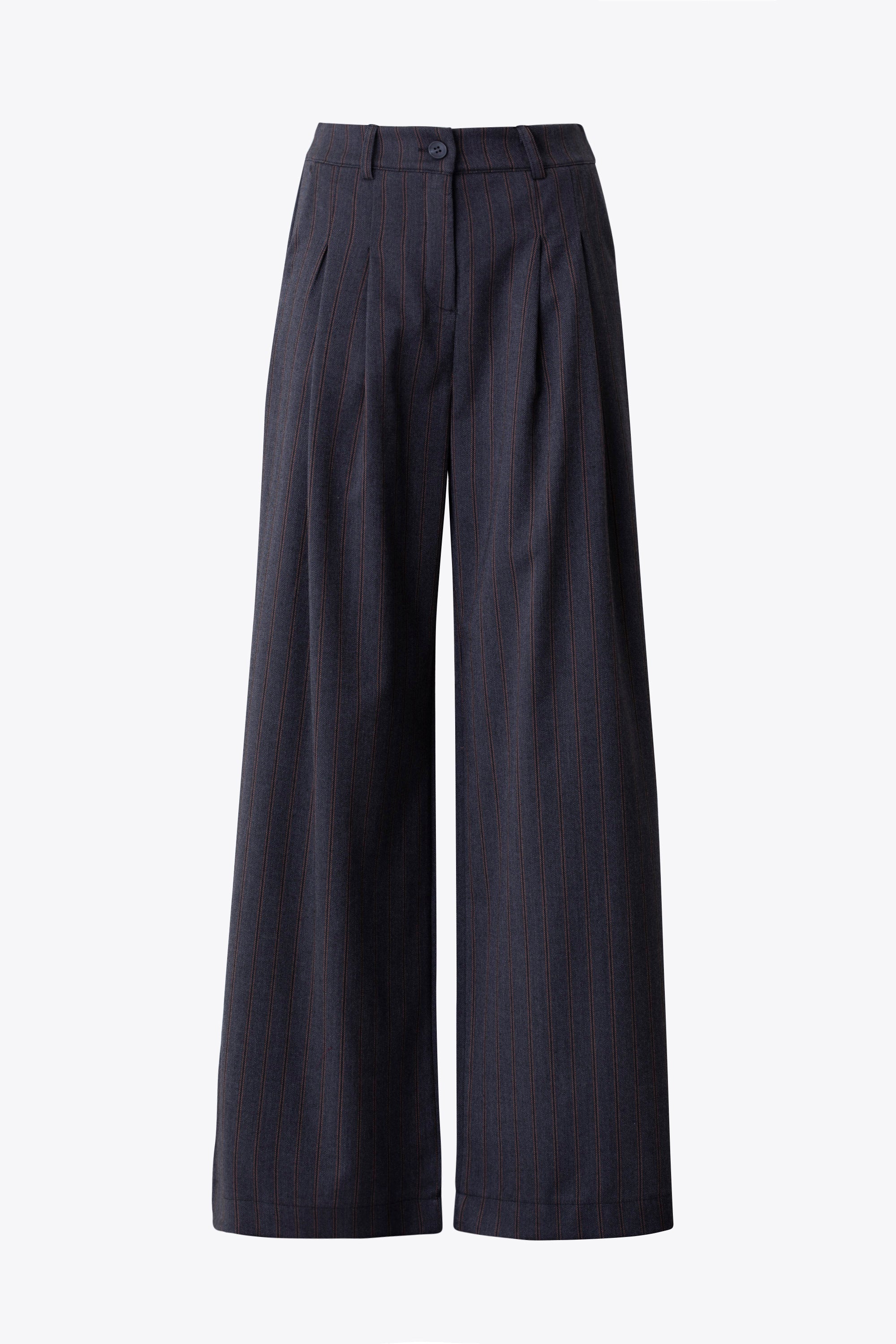 Pantalone palazzo fantasia herringbone gessata - FW27