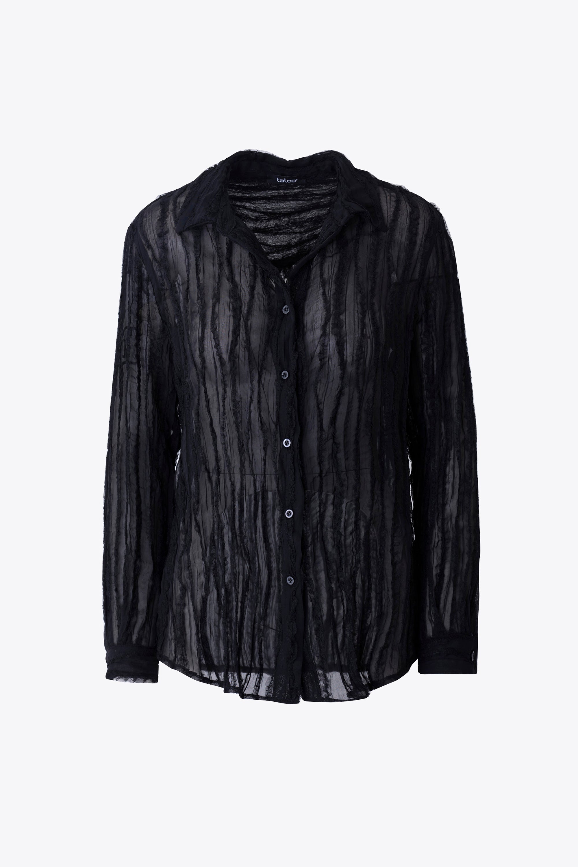 Camicia in tessuto goffrato increspato - FW27