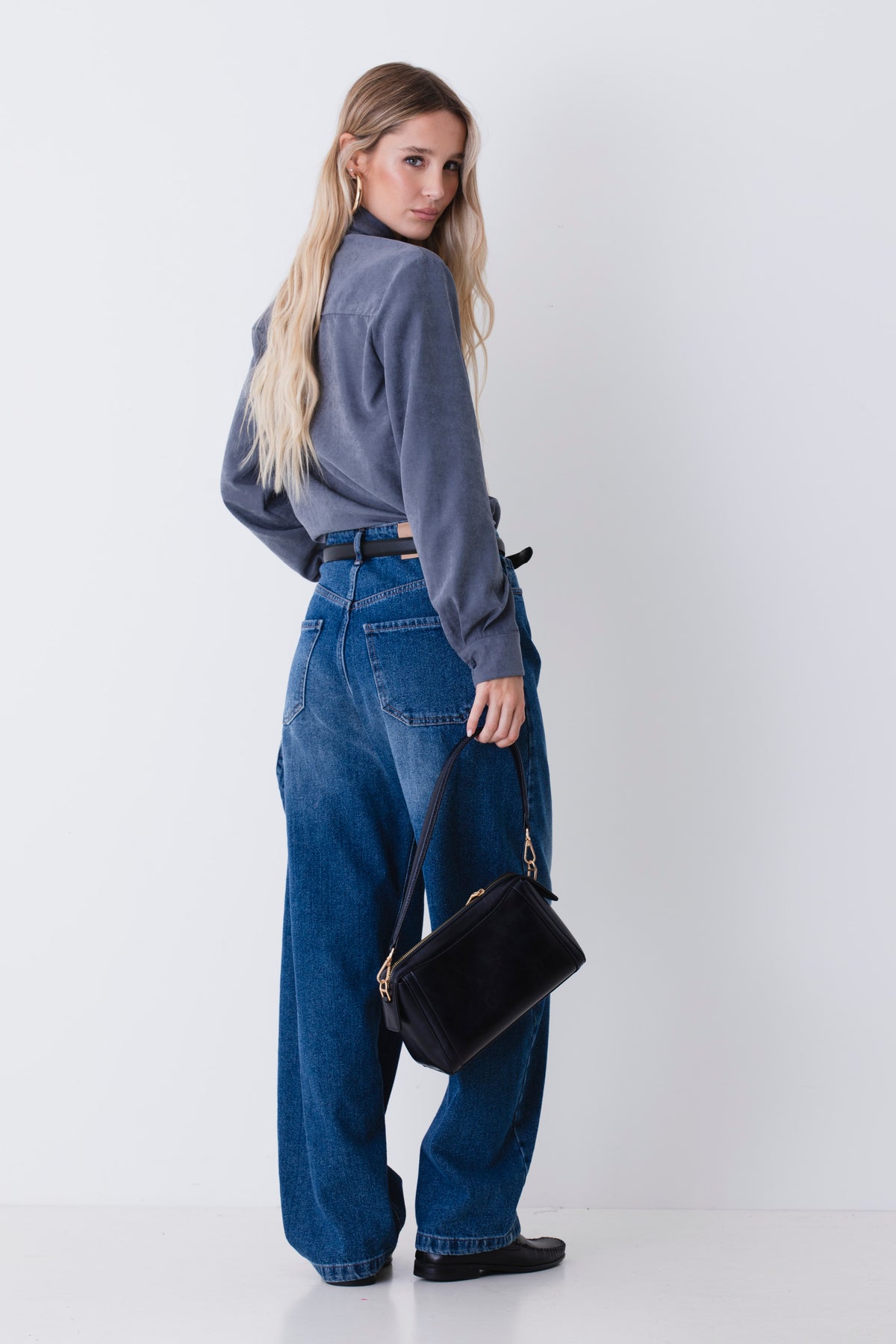 Camicia in satin lavato con cravatta - FW27