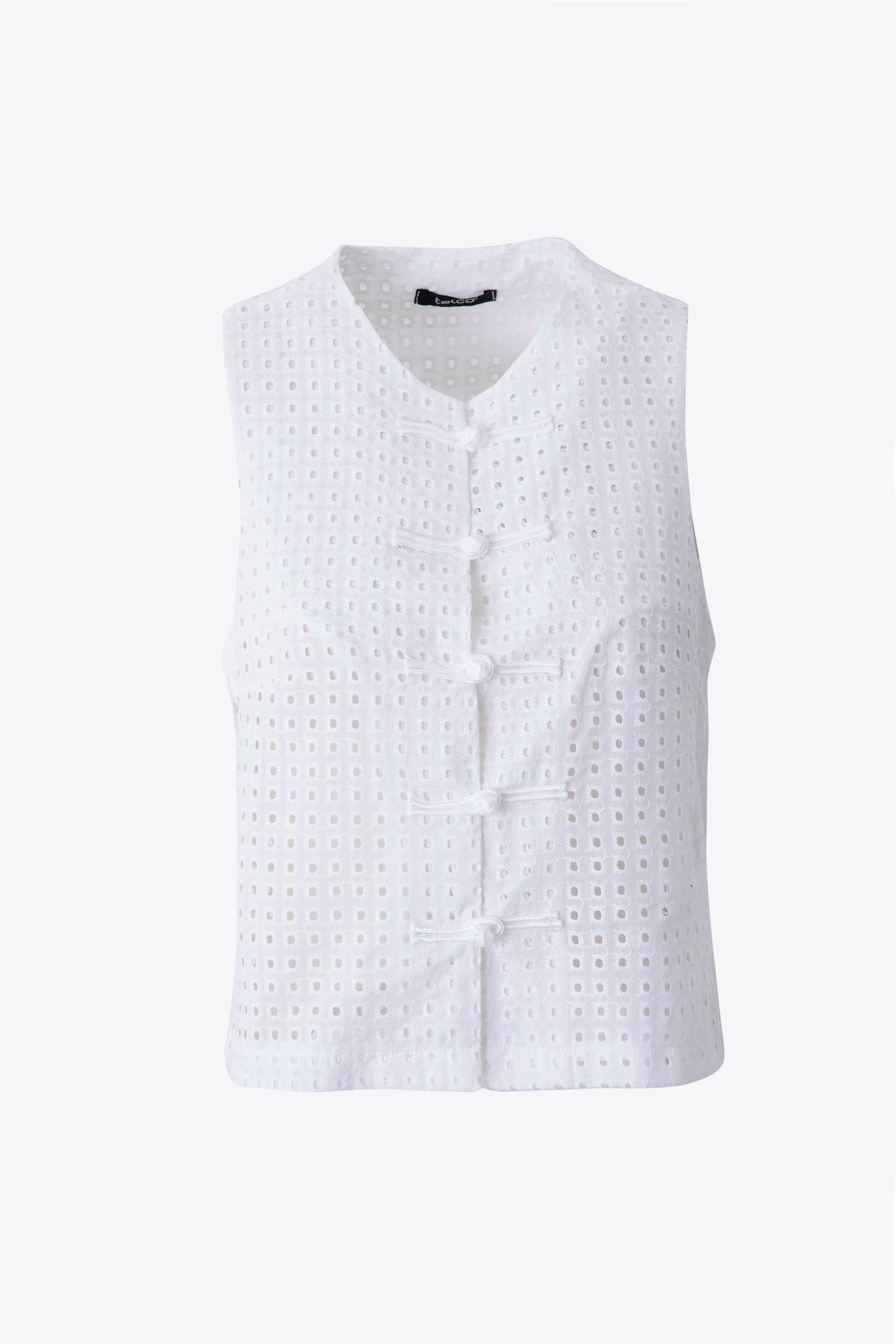 Gilet ad un petto in pizzo sangallo - PE26
