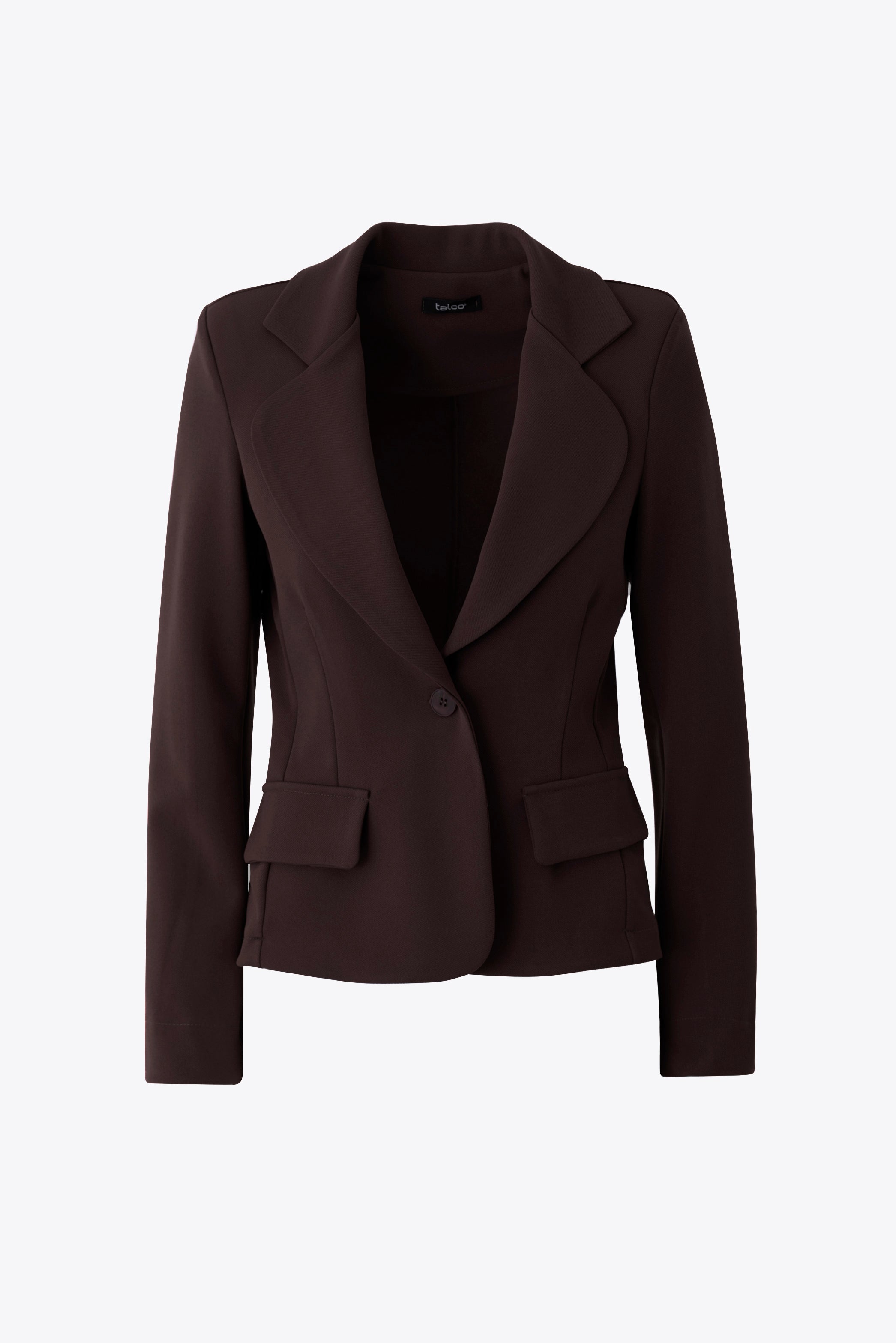 Giacca corta ad un petto in scuba crepe - FW27