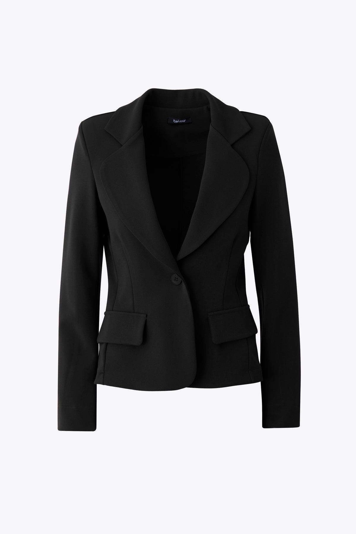 Giacca corta ad un petto in scuba crepe - FW27
