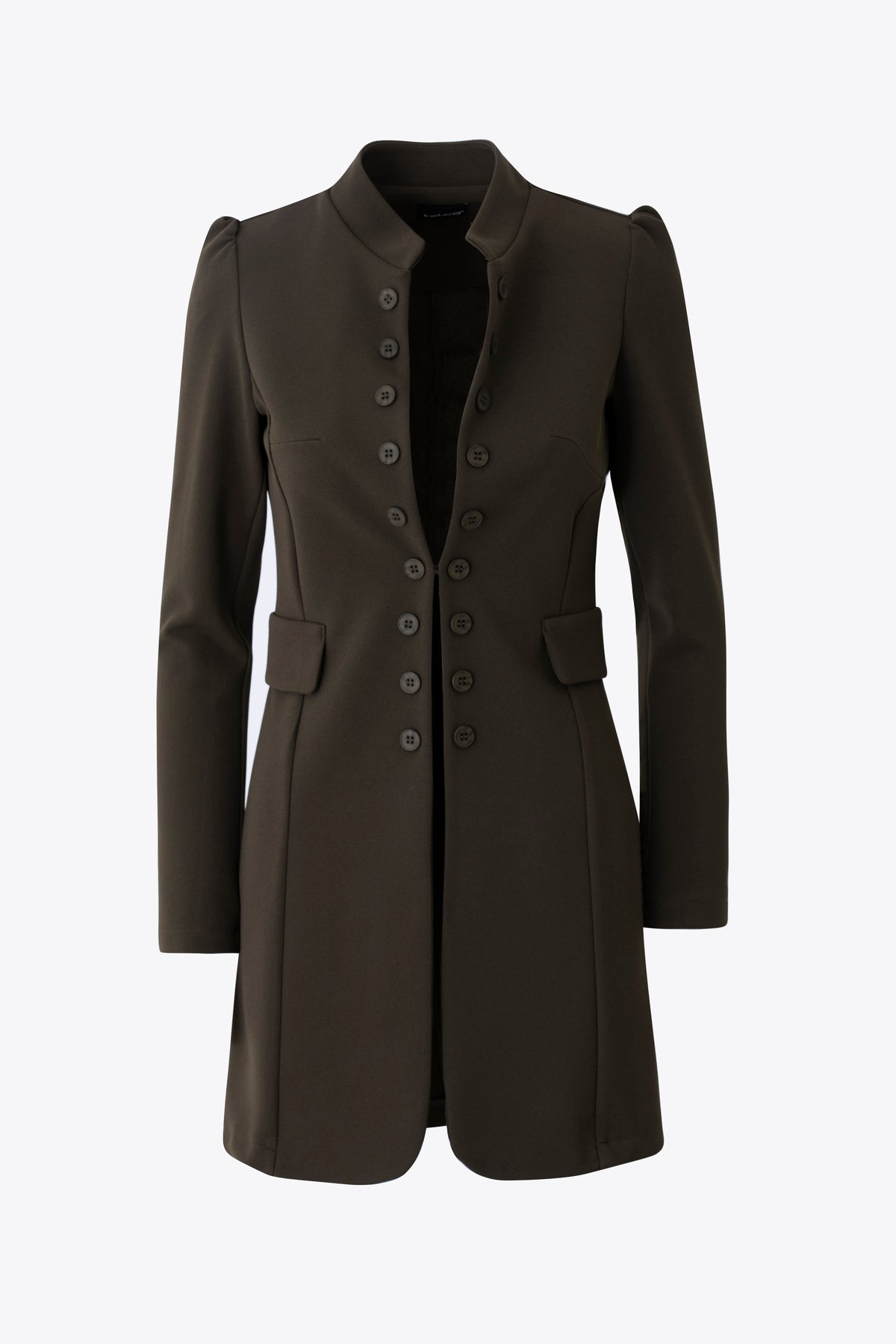 Giacca lunga stile military in scuba crepe - FW27