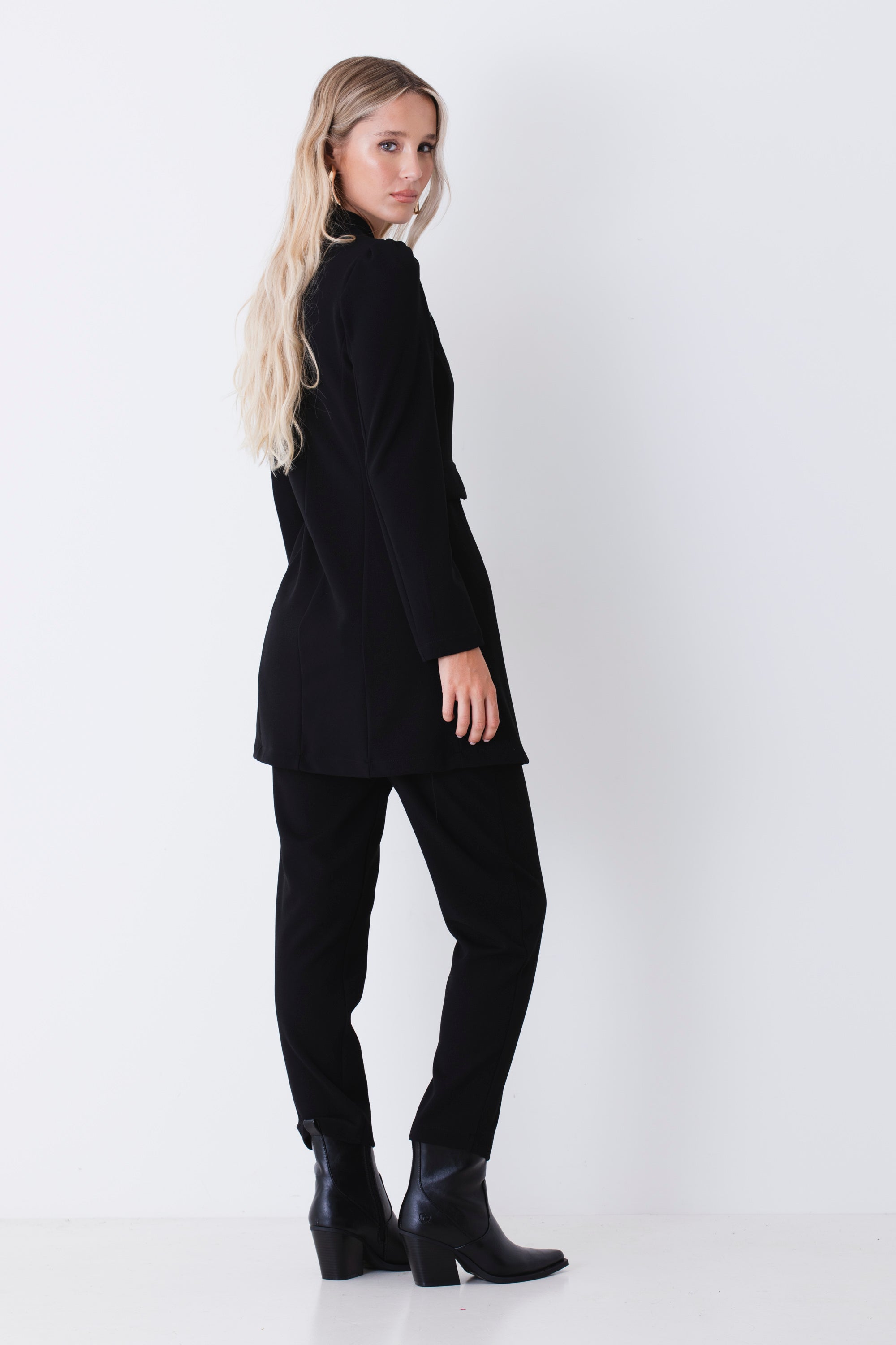 Giacca lunga stile military in scuba crepe - FW27