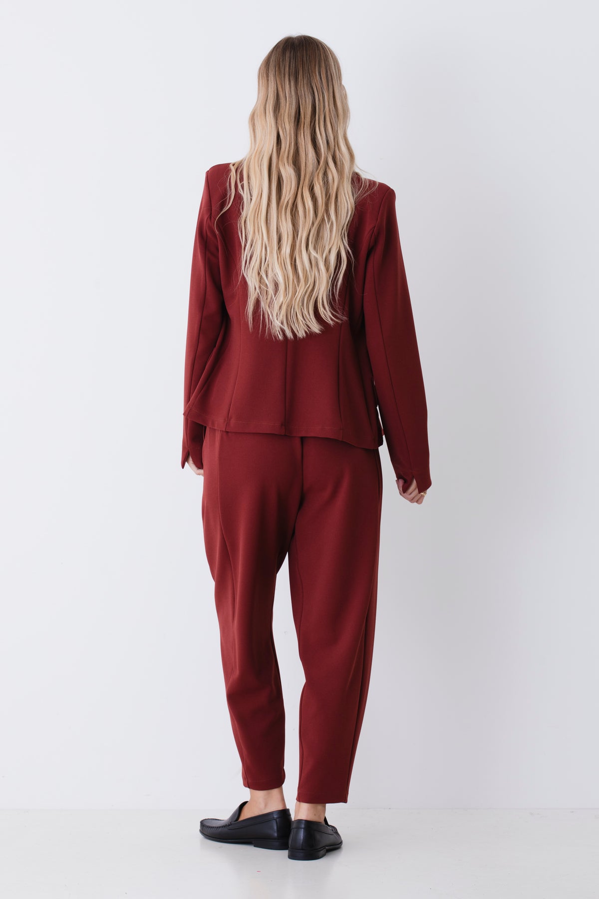 Pantalone barrel fit in scuba crepe - FW27