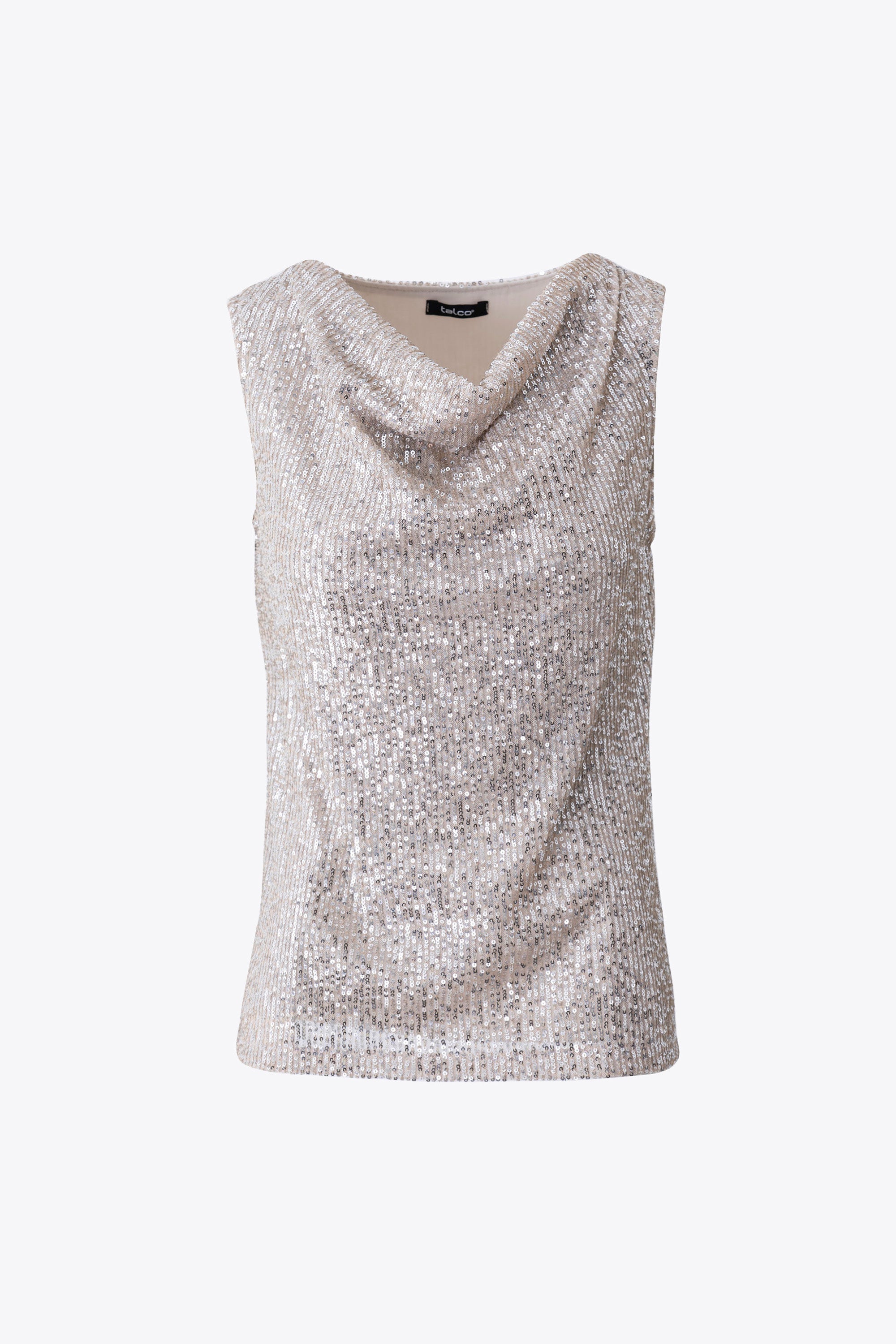 Top in paillettes con scollo morbido - PE26
