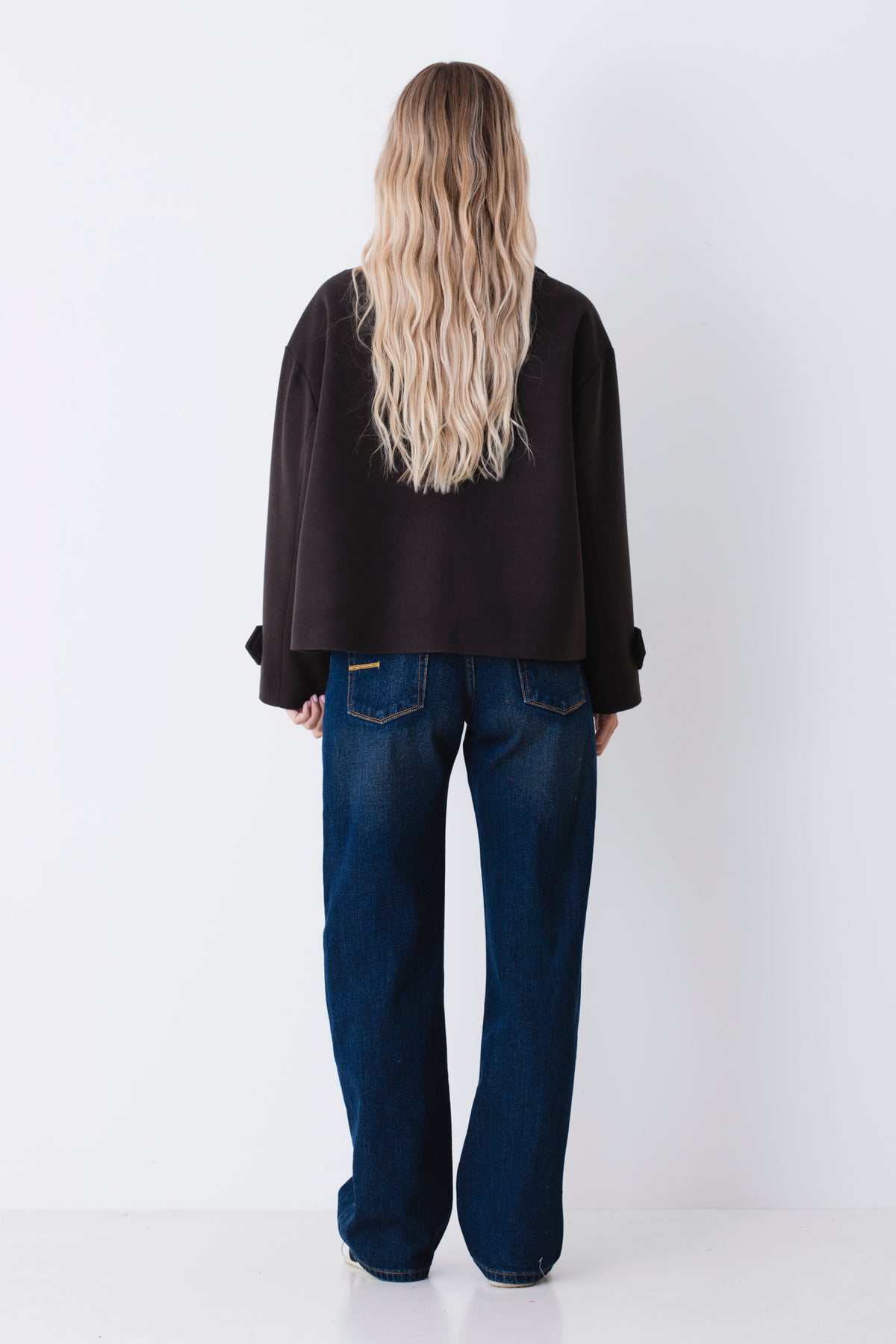 Cappotto corto doppio petto in panno - FW27