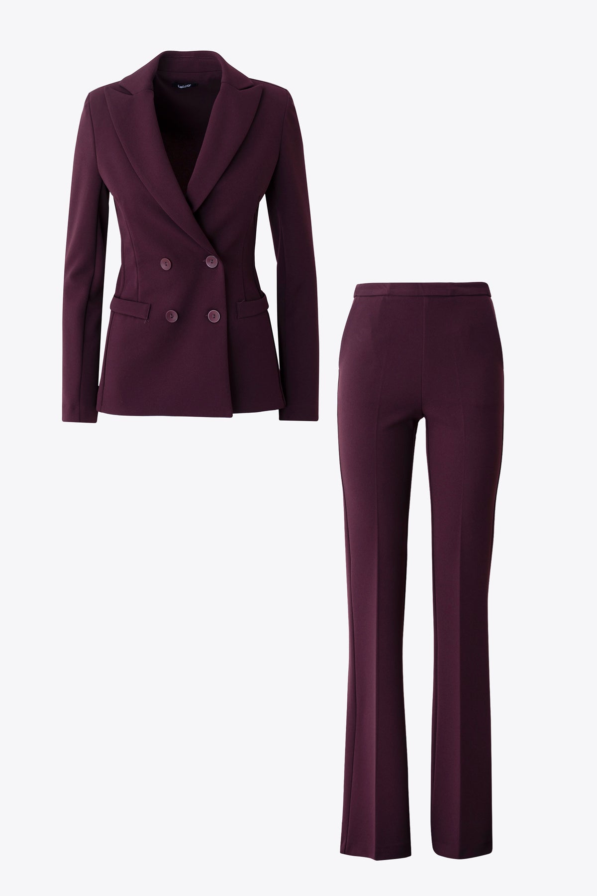 Completo doppio petto in scuba crepe diagonale - FW27