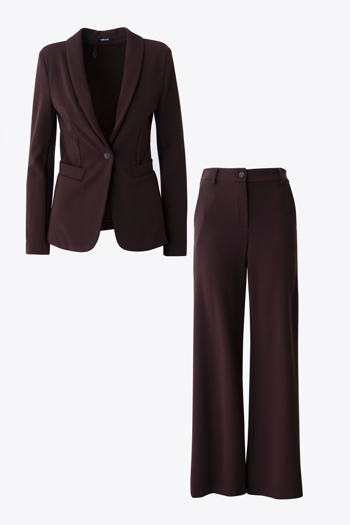 Completo ad un petto in scuba crepe diagonale - FW27