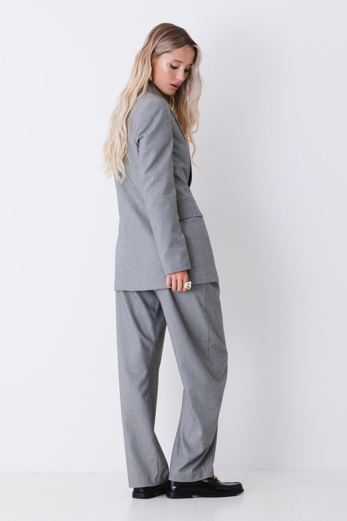 Blazer ad un petto in grisaglia - FW27