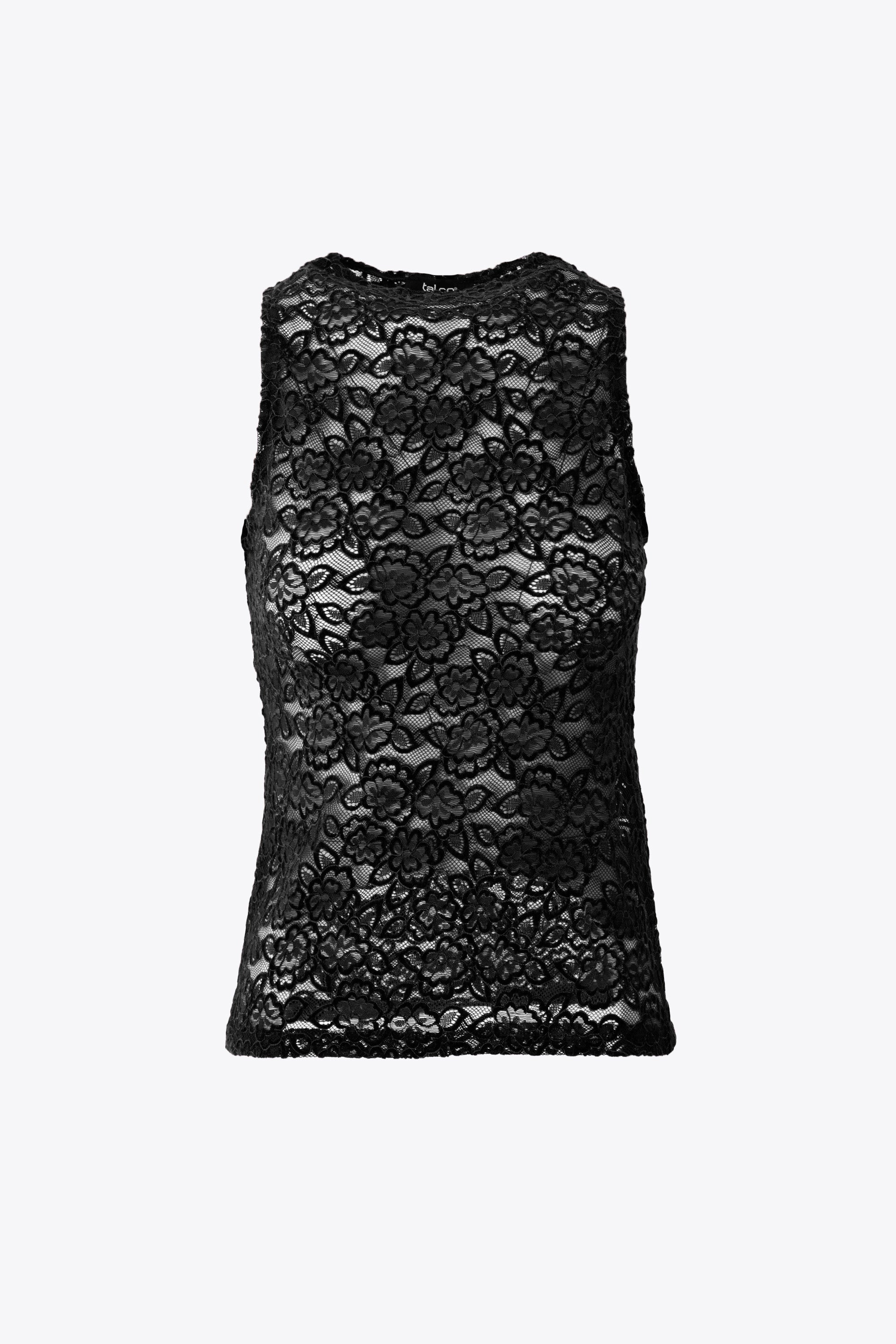 Top in pizzo floreale elasticizzato - FW27