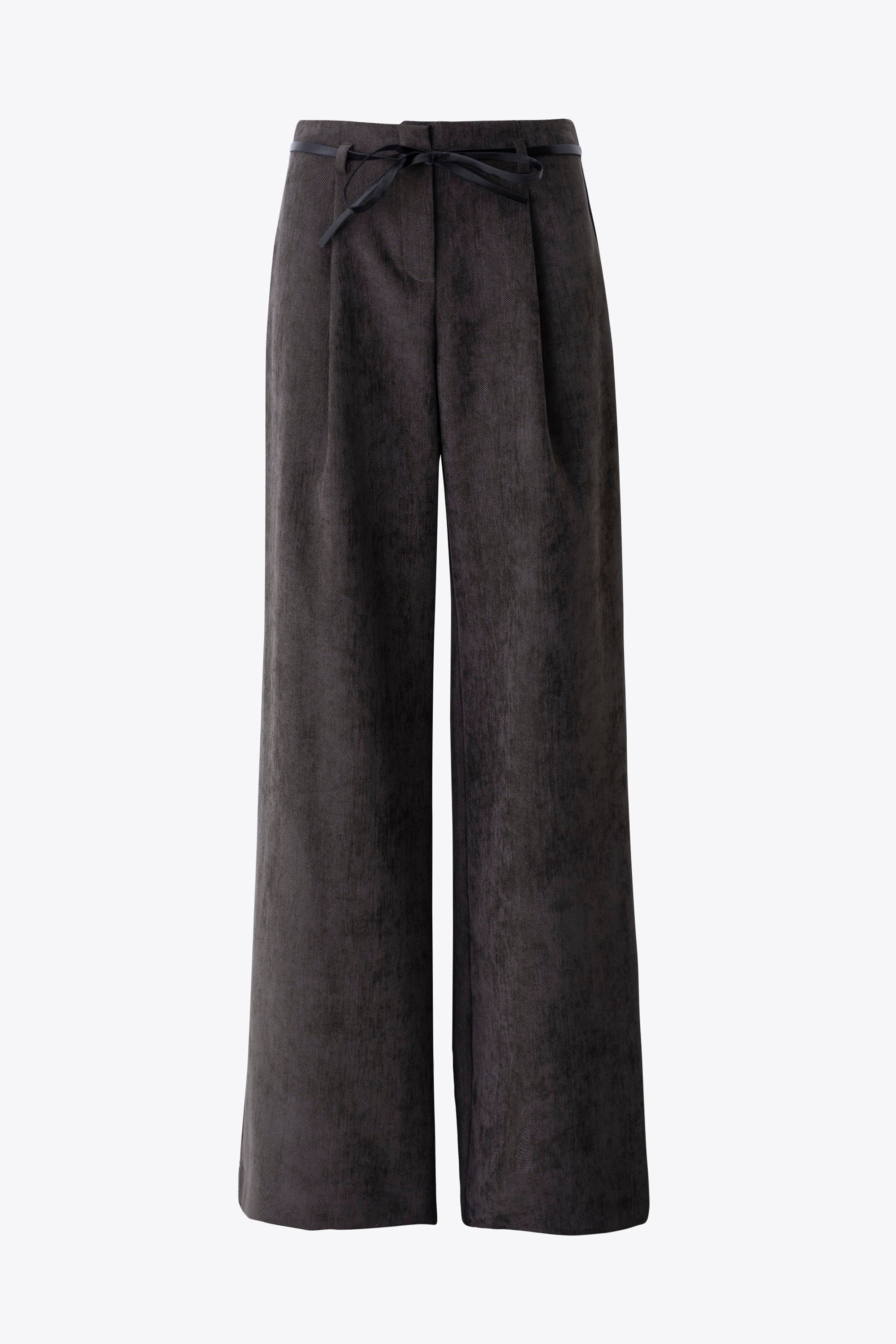 Pantalone palazzo in velluto con trama diagonale - FW27