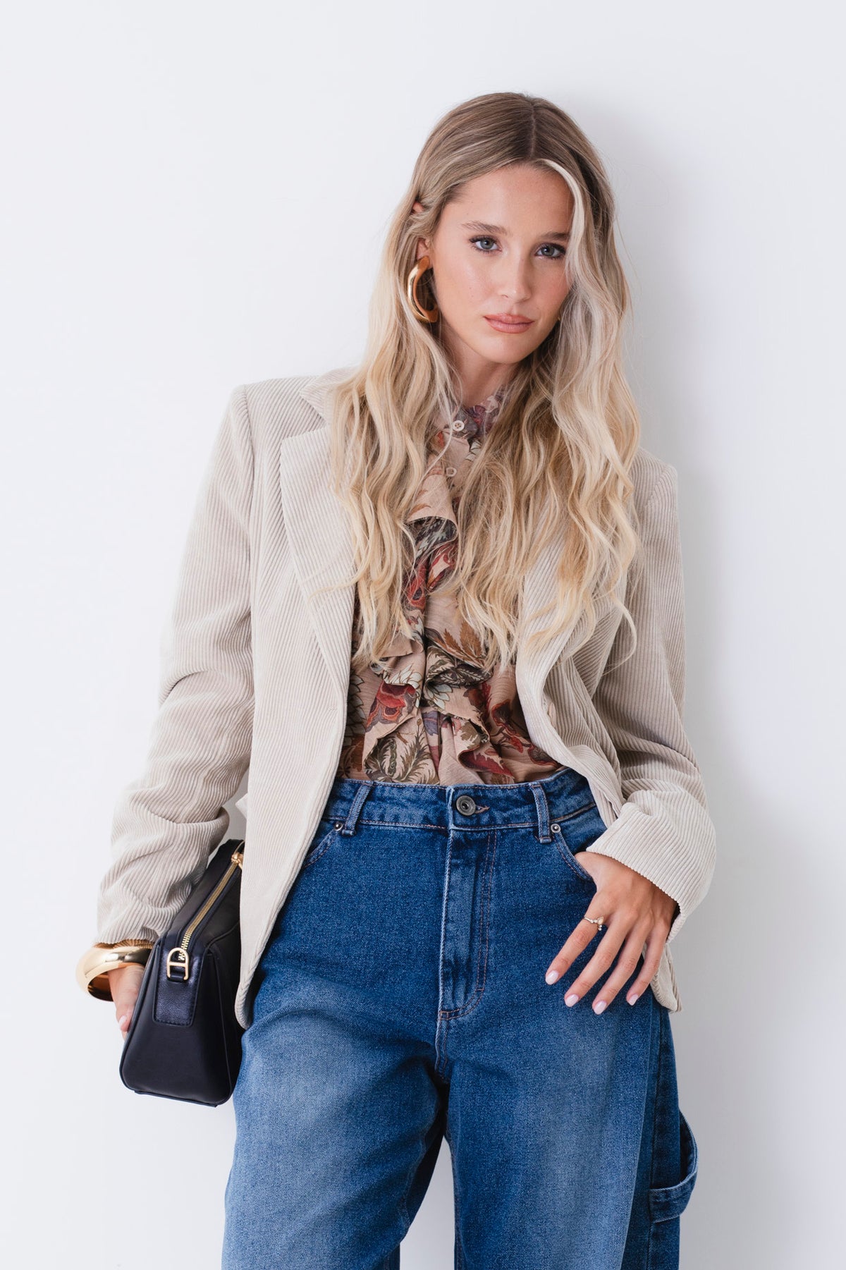 Blazer ad un petto in velluto a coste - FW27