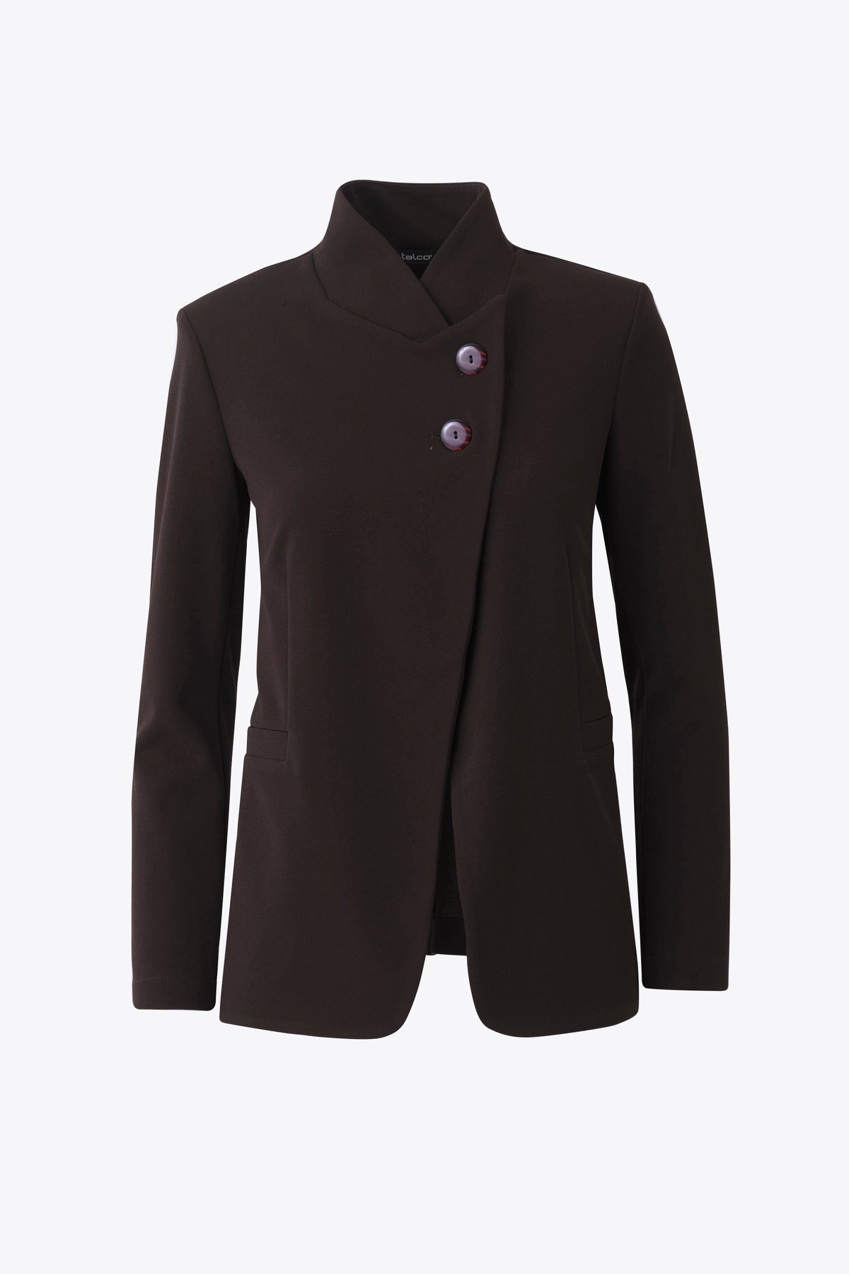 Giacca con chiusura asimmetrica coreana in scuba crepe - FW27