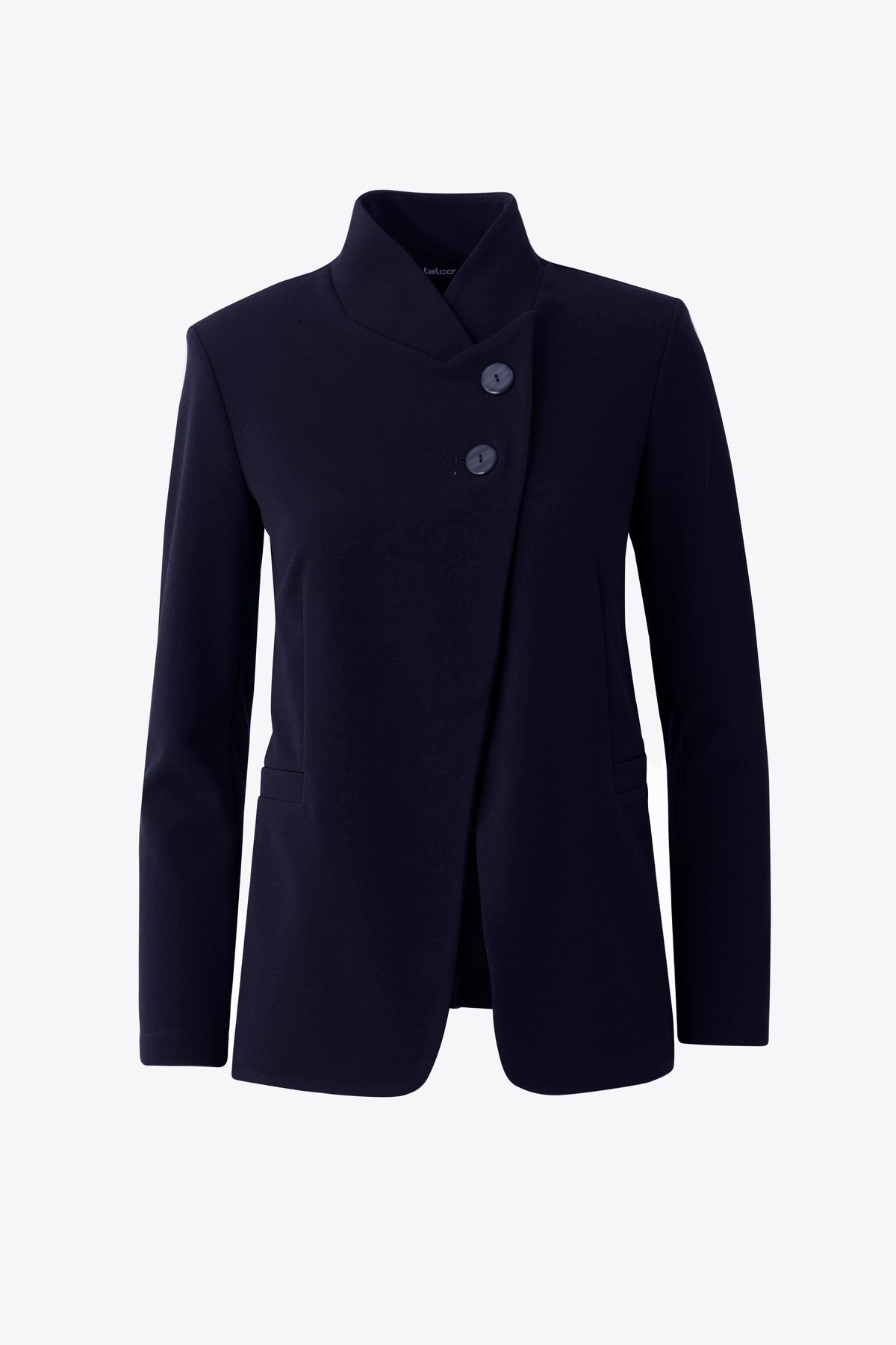 Giacca con chiusura asimmetrica coreana in scuba crepe - FW27