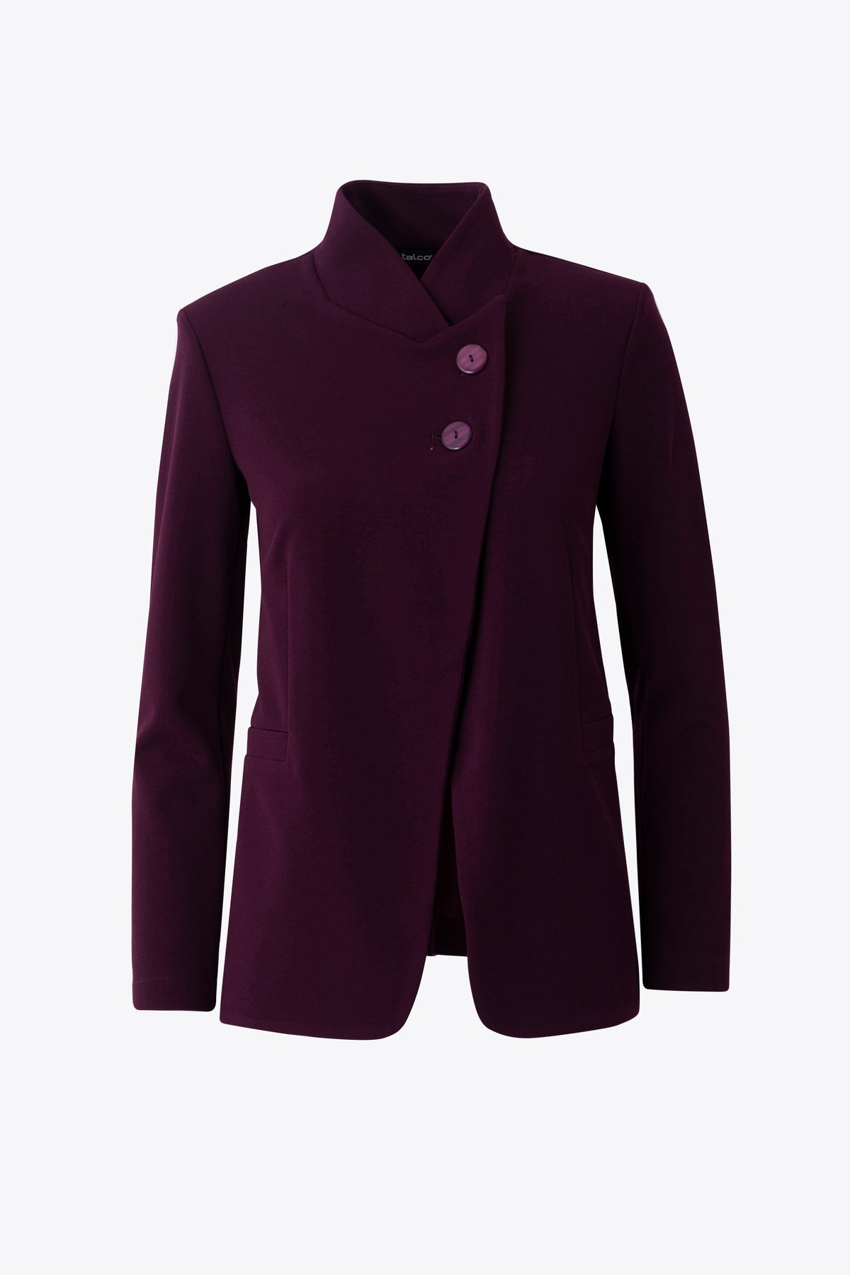 Giacca con chiusura asimmetrica coreana in scuba crepe - FW27