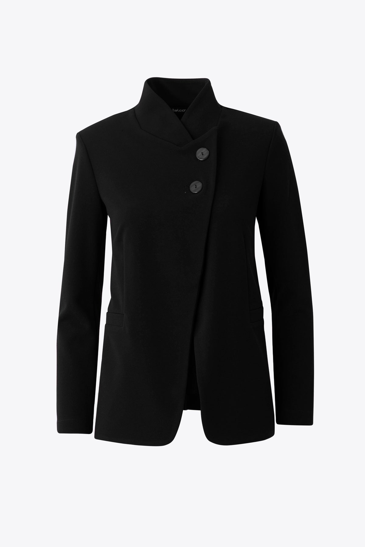 Giacca con chiusura asimmetrica coreana in scuba crepe - FW27