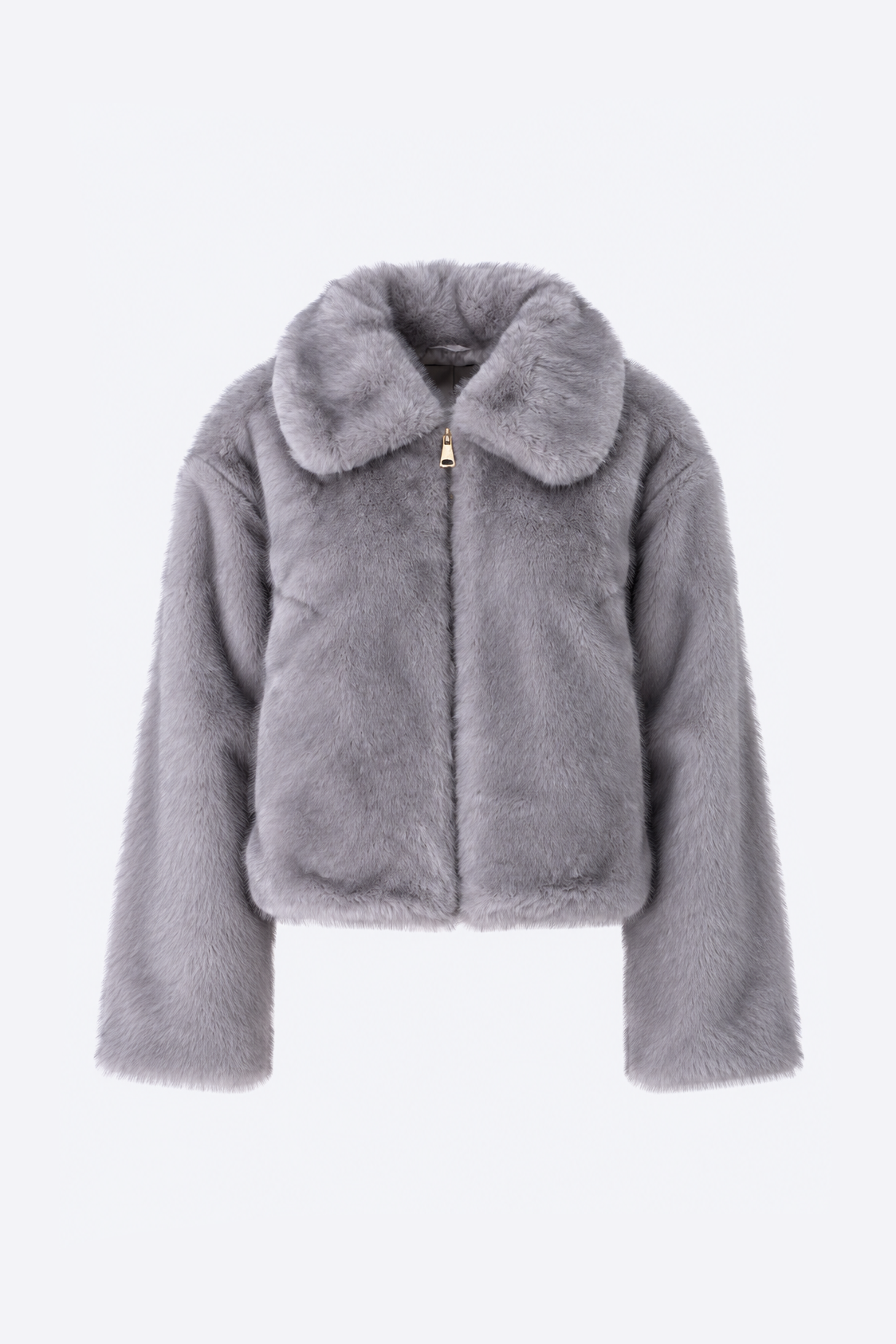 Giacca corta in ecopelliccia con zip - FW27