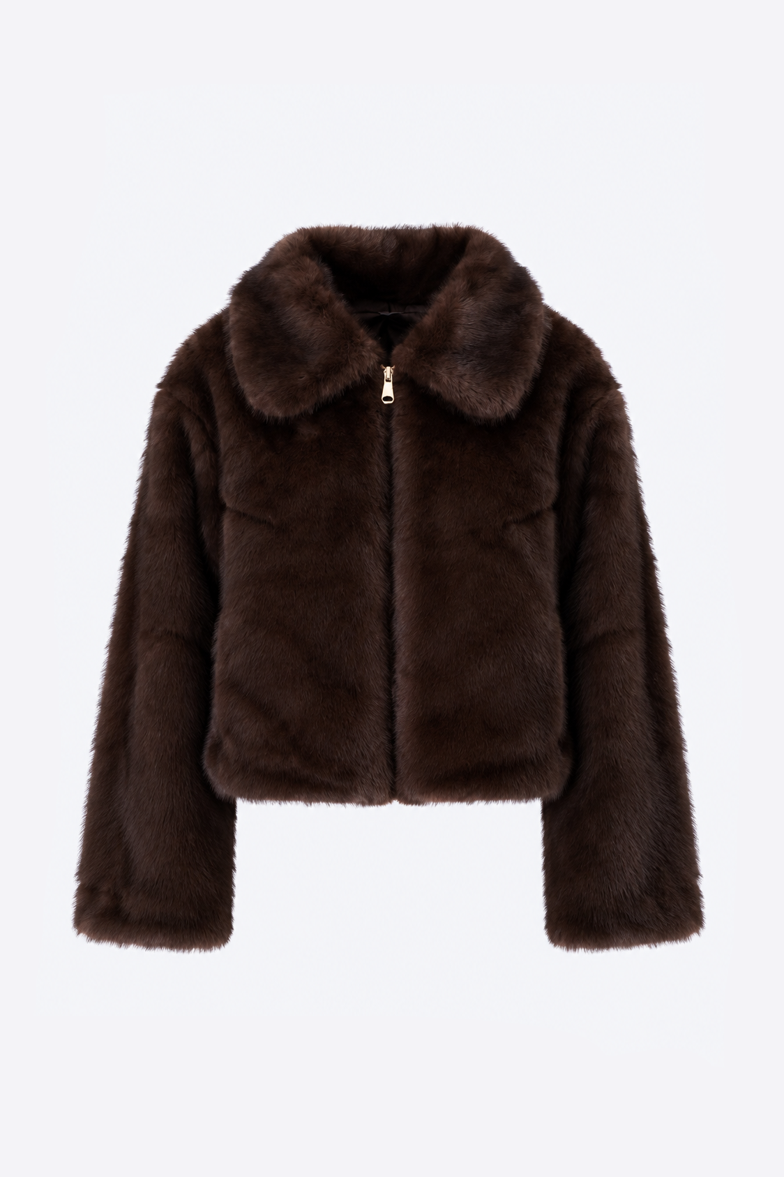 Giacca corta in ecopelliccia con zip - FW27