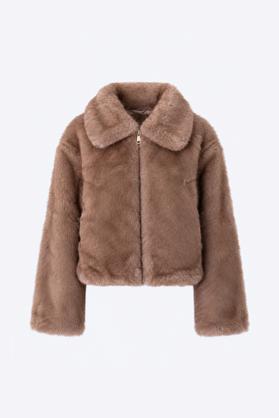 Giacca corta in ecopelliccia con zip - FW27