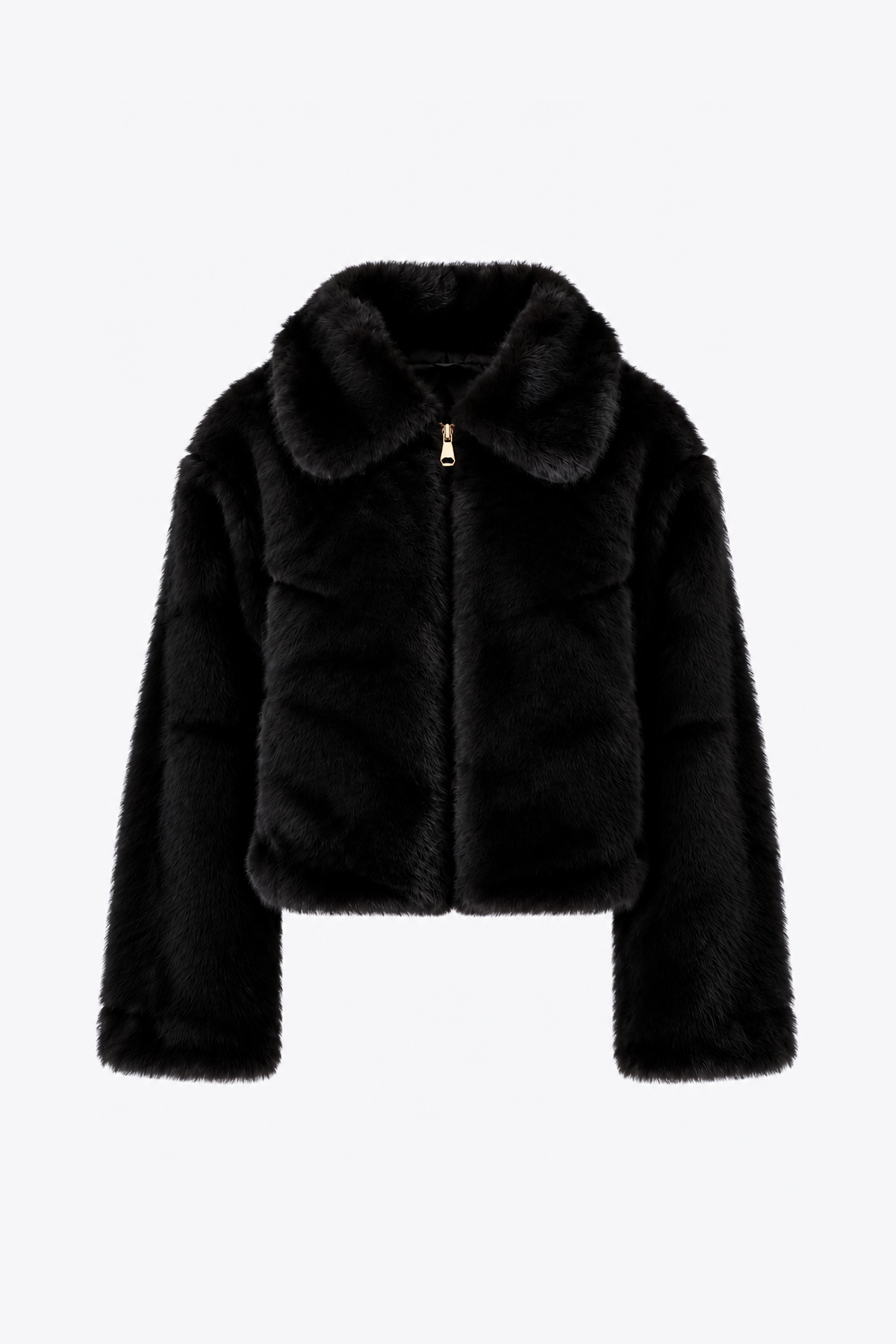 Giacca corta in ecopelliccia con zip - FW27