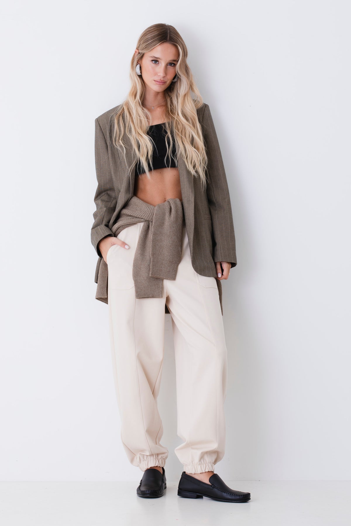 Pantalone jogger in tessuto punto Roma - FW27