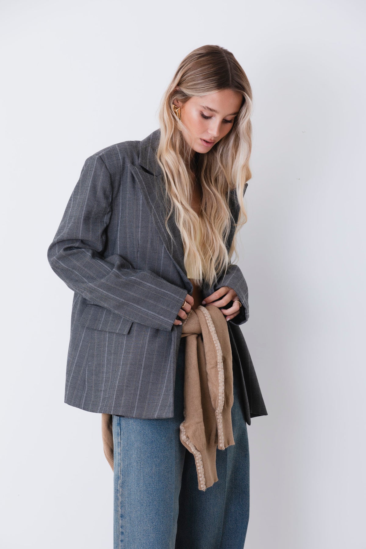 Giacca doppio petto in grisaglia gessata - FW27