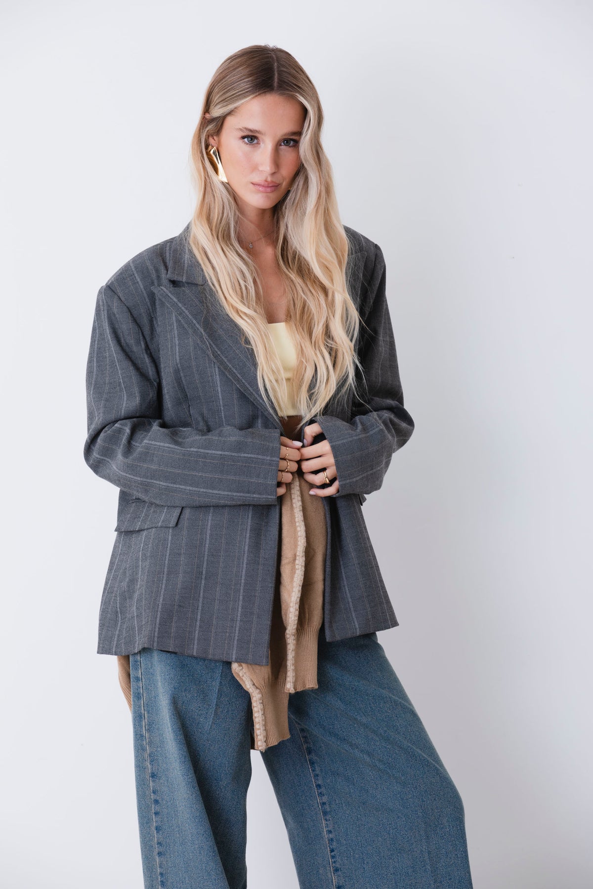 Giacca doppio petto in grisaglia gessata - FW27