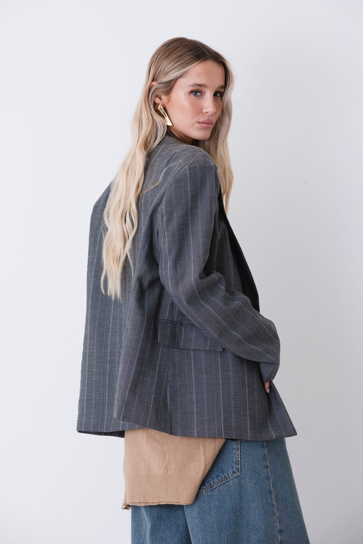 Giacca doppio petto in grisaglia gessata - FW27