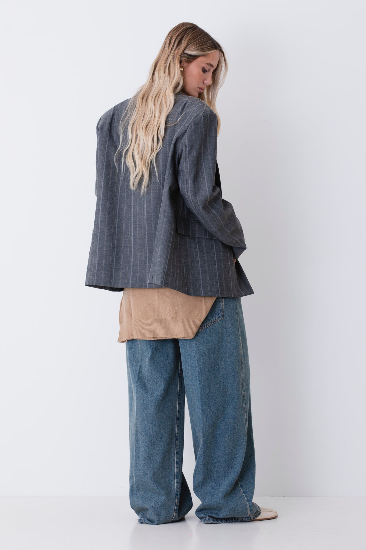 Giacca doppio petto in grisaglia gessata - FW27