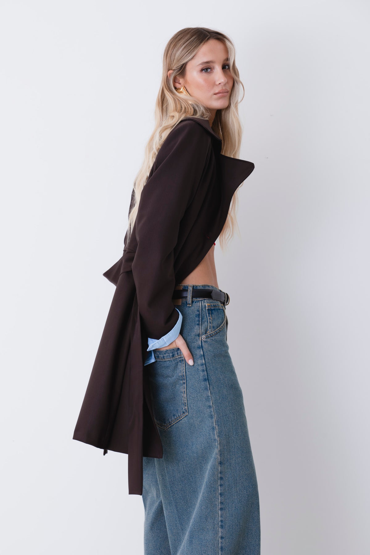 Trench doppio petto in tessuto tecnico - FW27