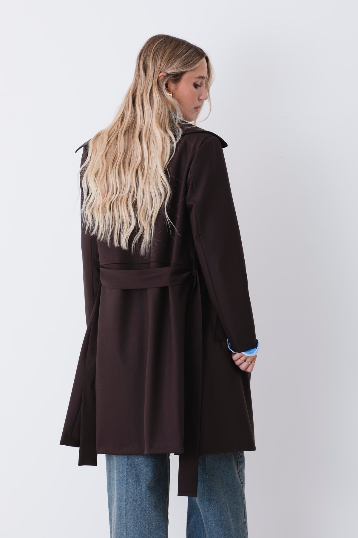 Trench doppio petto in tessuto tecnico - FW27
