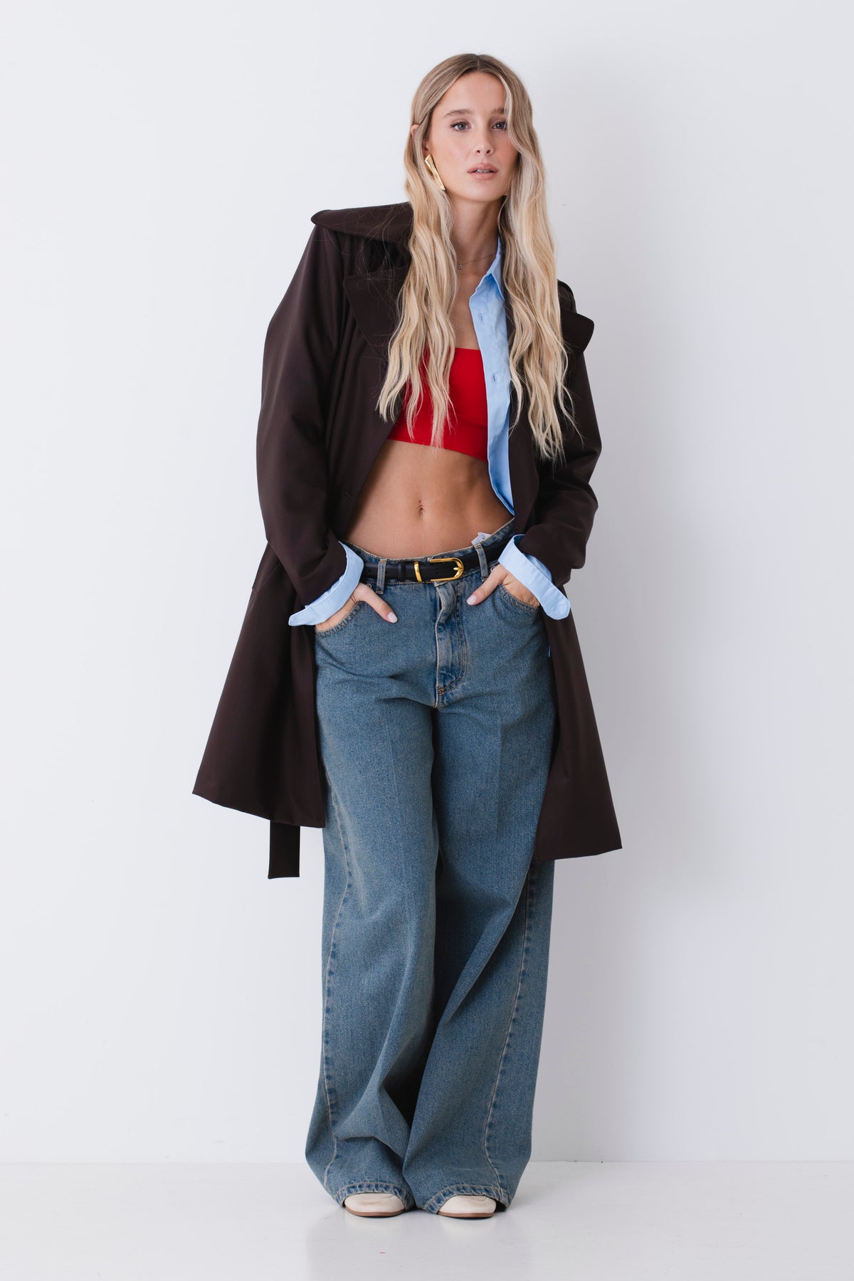 Trench doppio petto in tessuto tecnico - FW27