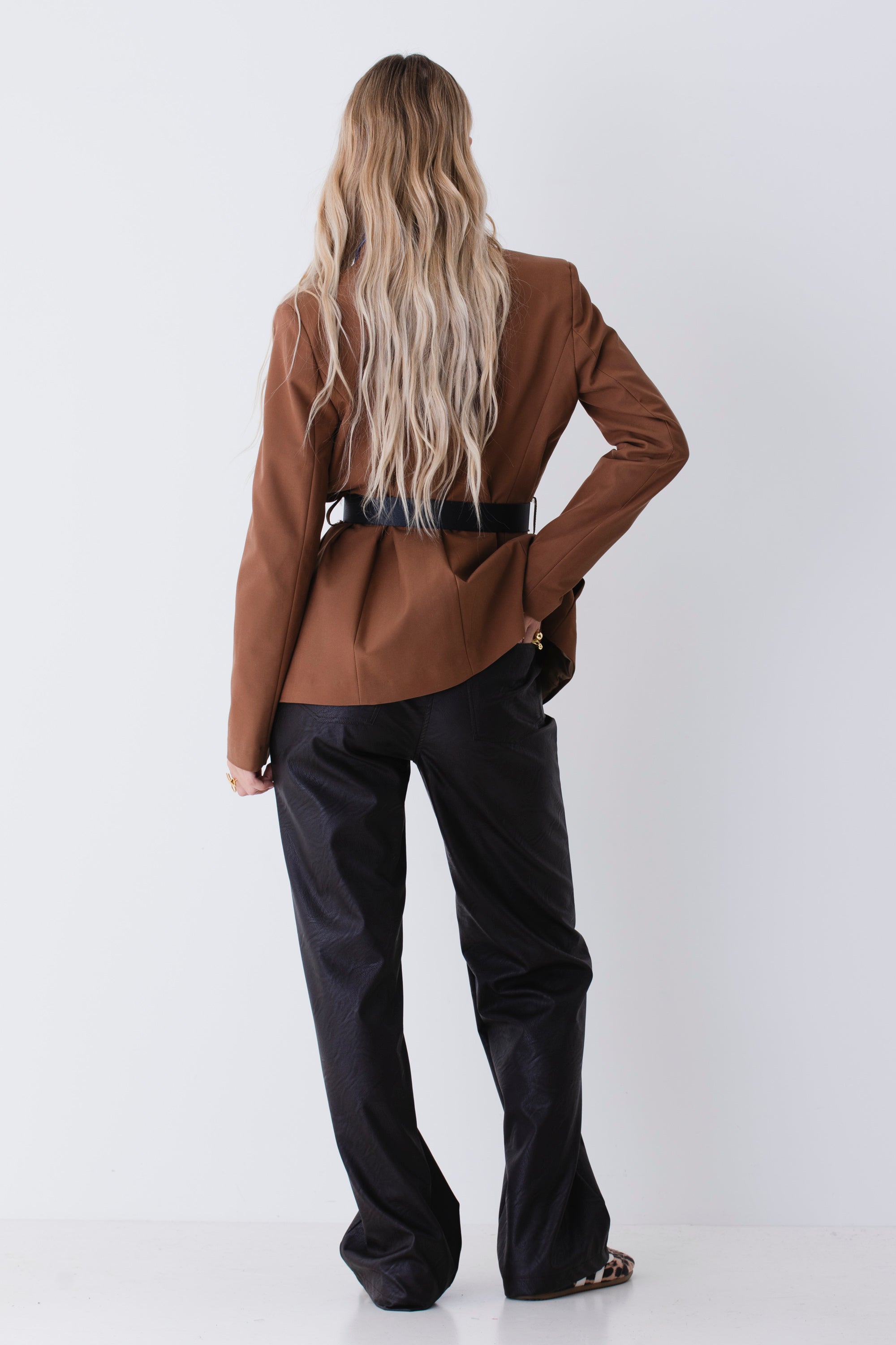 Blazer con cintura in rayon - FW26