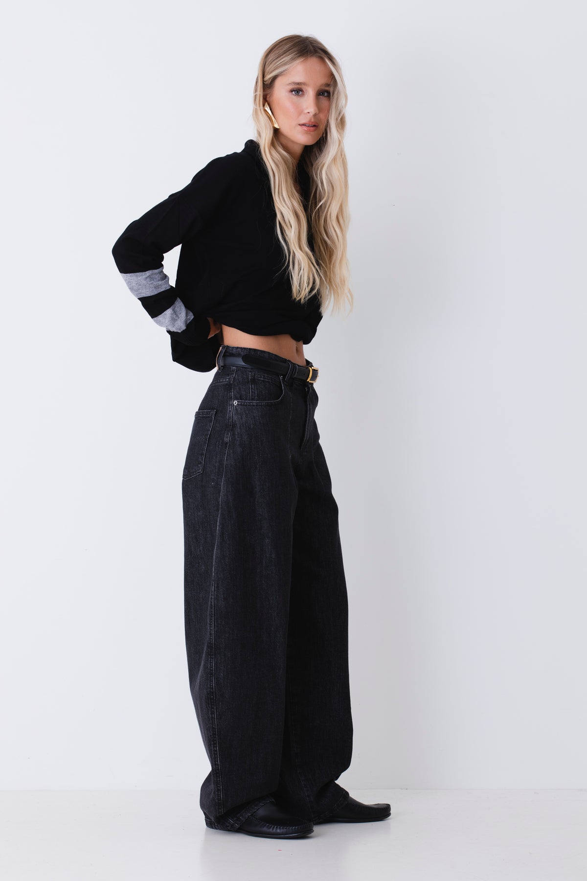Maglia polo in misto viscosa con righe - FW27